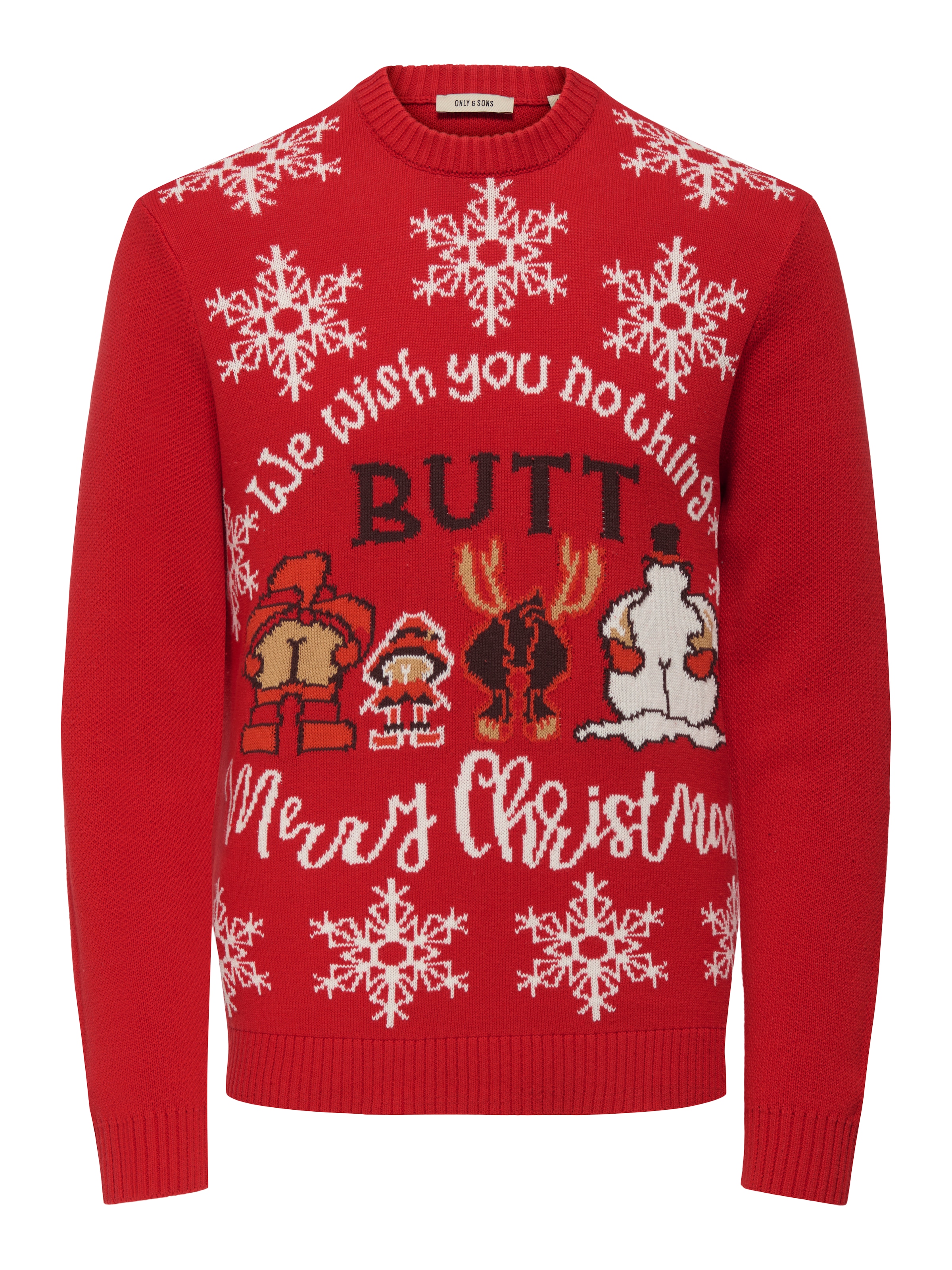 ONLY & SONS Rundhalspullover "ONSX-MAX SNOW REG CREW KNIT" günstig online kaufen