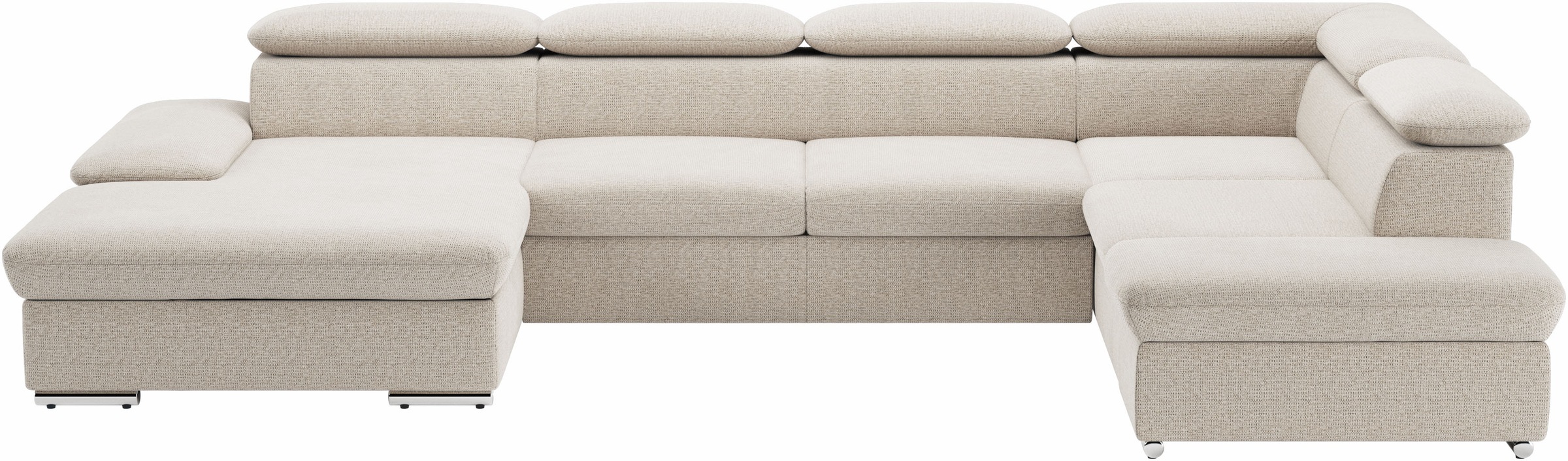 sit&more Wohnlandschaft "Valantine U-Form, B: 349 cm" mit Arm- & Kopfteilverstellung, optional mit Schlaffunktion