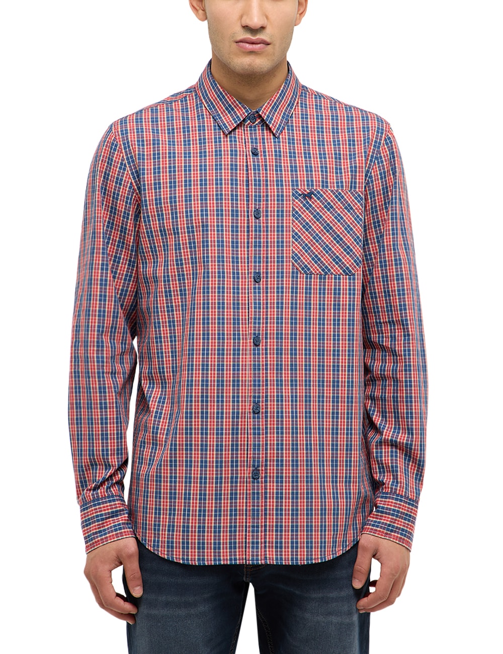 MUSTANG Langarmhemd "Herren Style Chester" günstig online kaufen