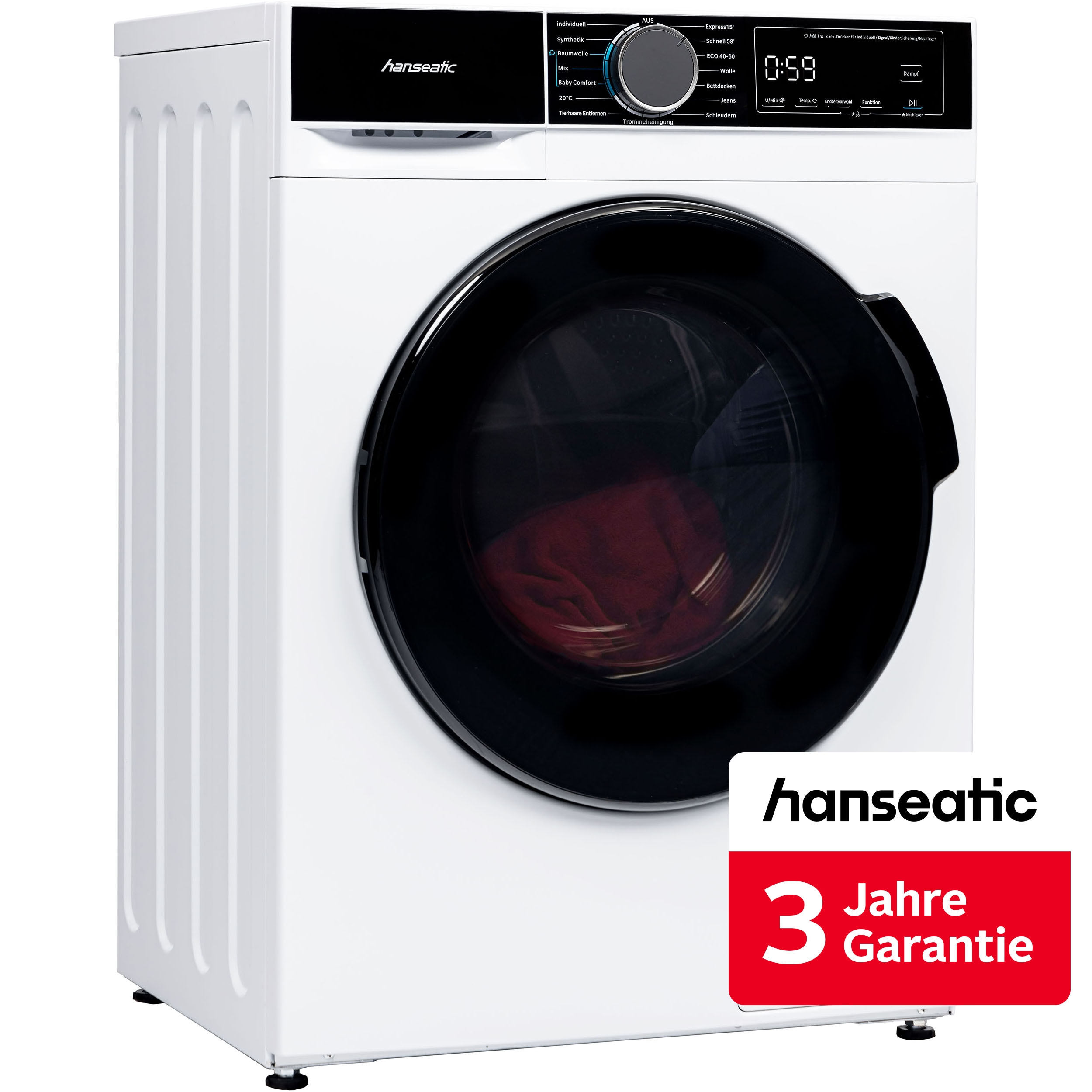Hanseatic Waschmaschine "HWMA714A" 7 kg 1400 U/min inkl. 3 Jahre Herstellergarantie
