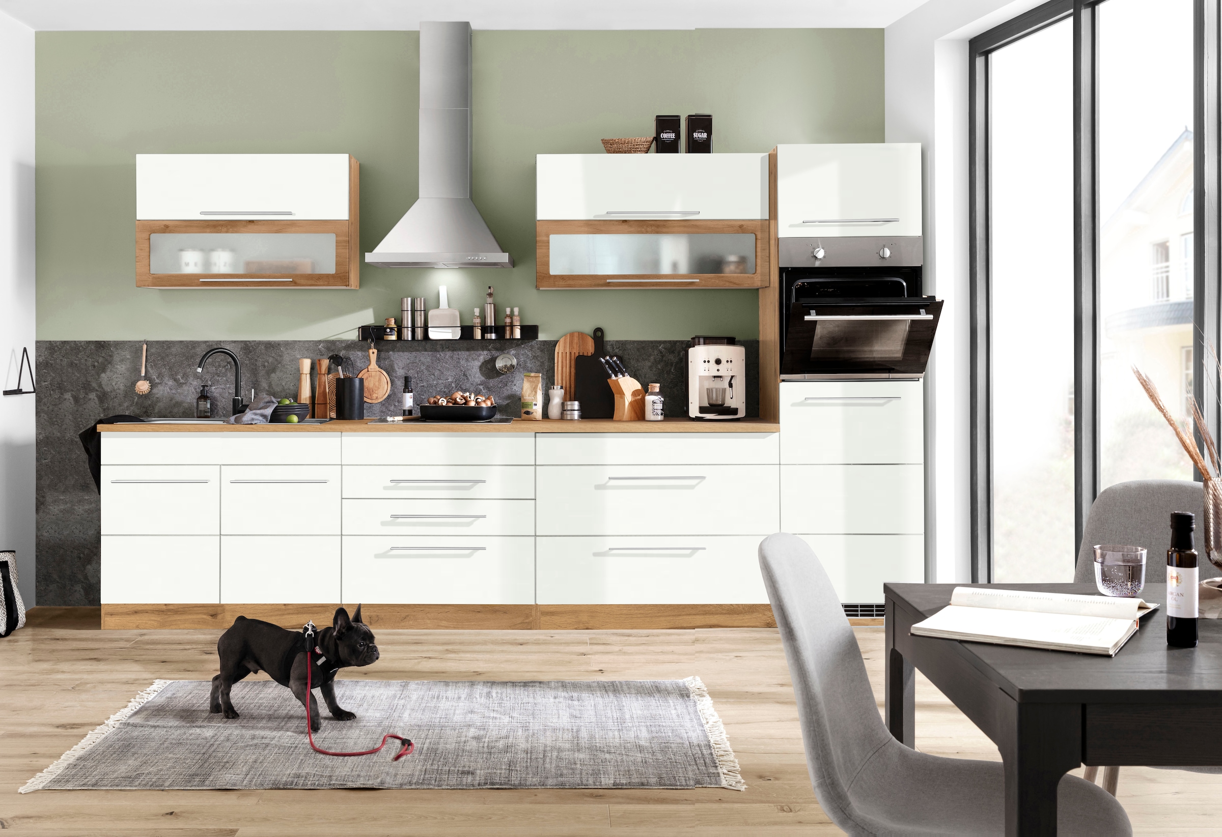 KOCHSTATION Küchenzeile »KS-Wien« Breite 340 cm, wahlweise mit E-Geräten und Induktion