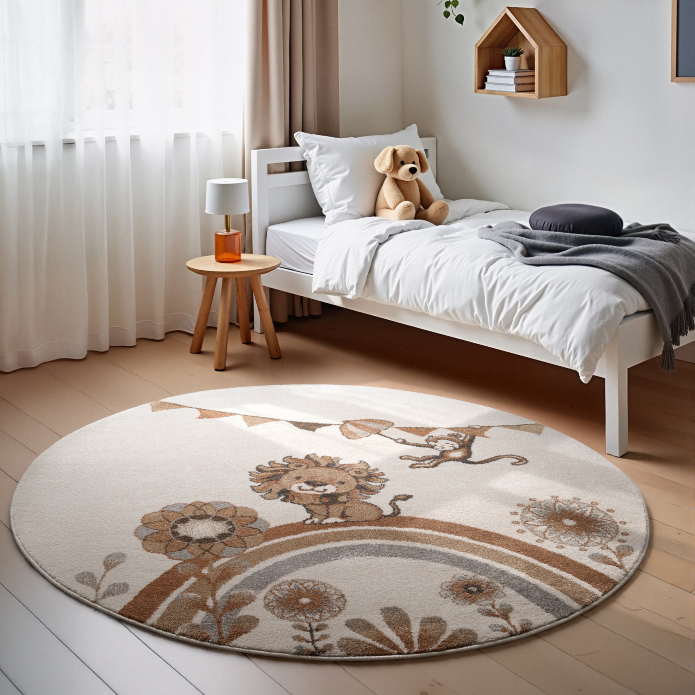 Villeroy & Boch Kinderteppich "Roar like a Lion Teppich" rund 9 mm Höhe Spi günstig online kaufen