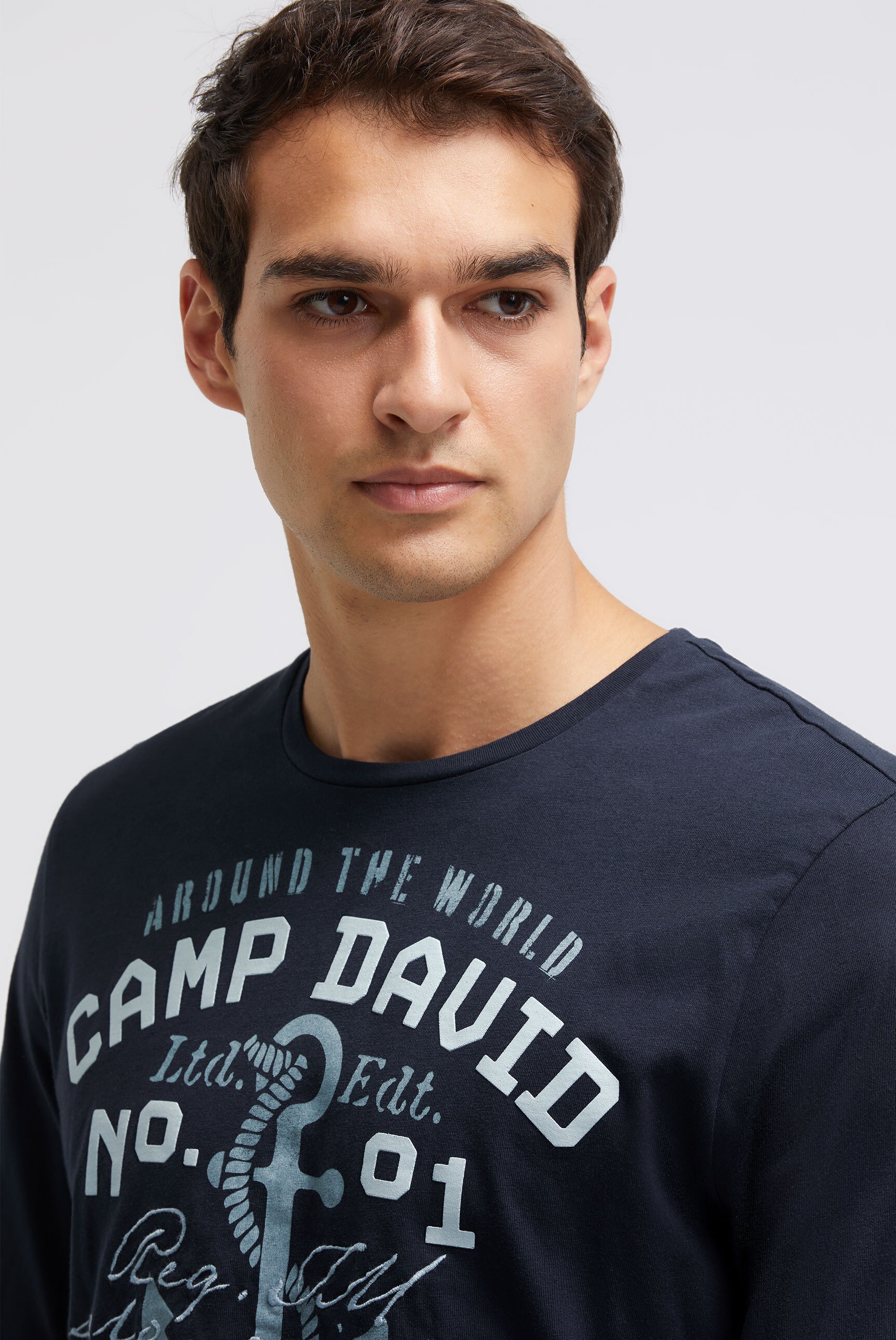CAMP DAVID Rundhalsshirt aus Baumwolle