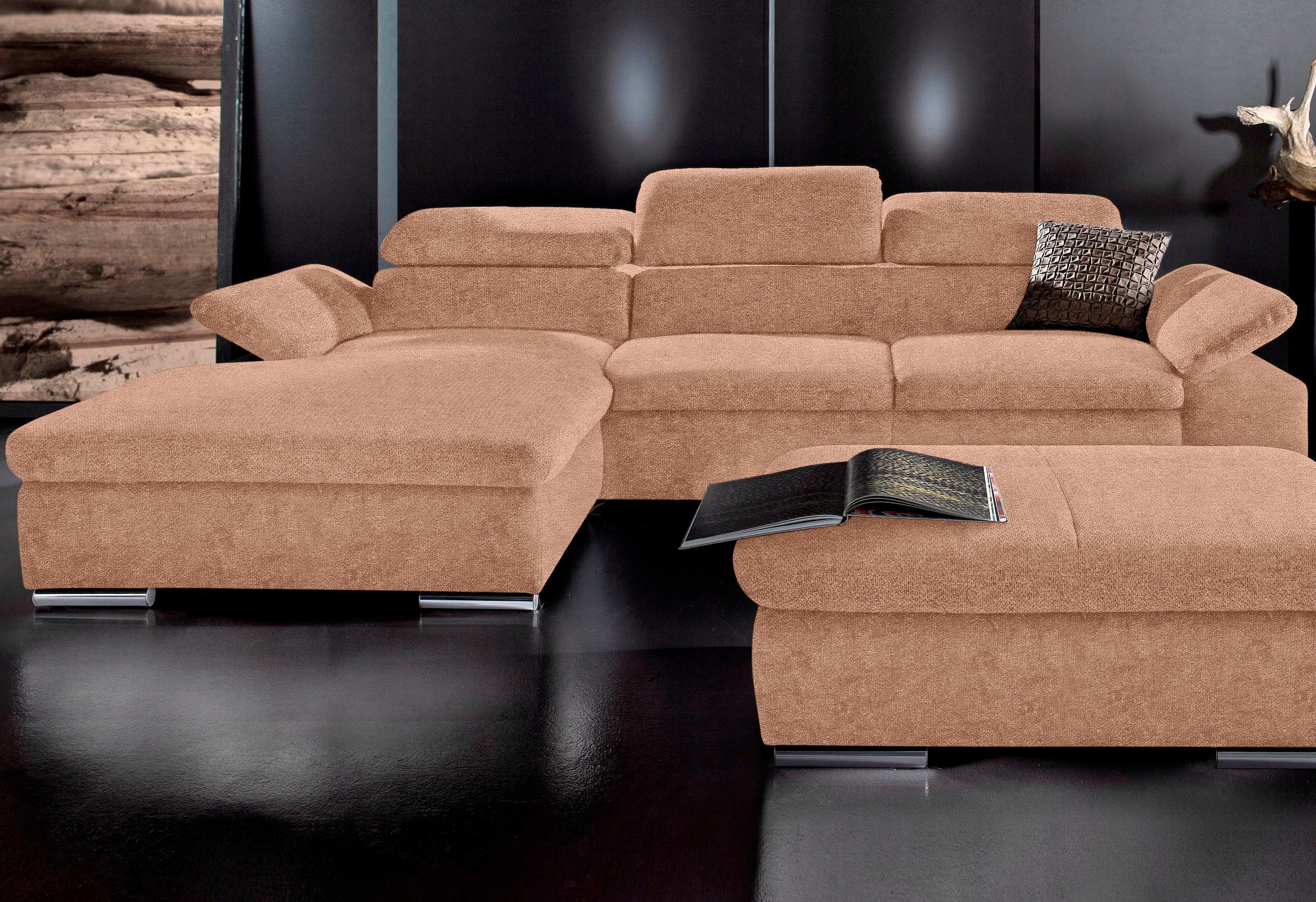 sit&more Ecksofa "Alcudia L-Form", wahlweise mit Bettfunktion