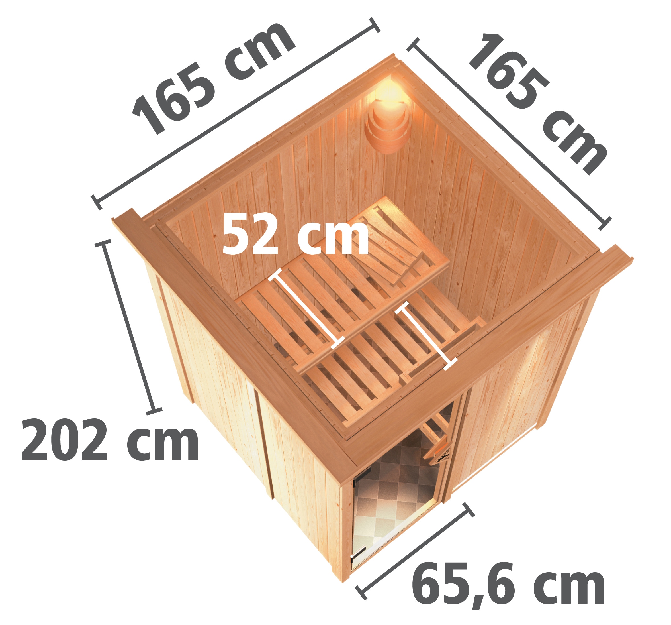 Karibu Sauna »Milaja«, ohne Ofen