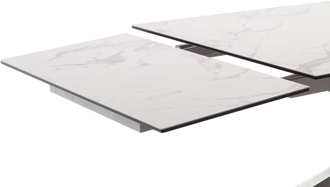 MCA furniture Esstisch »TESERO Auszugtisch 200-300 cm«, (Einzelstück), Keramik,Edelstahl,Marmor-Optik,ausziehbar,belastbar 100kg,10-12 Pers.