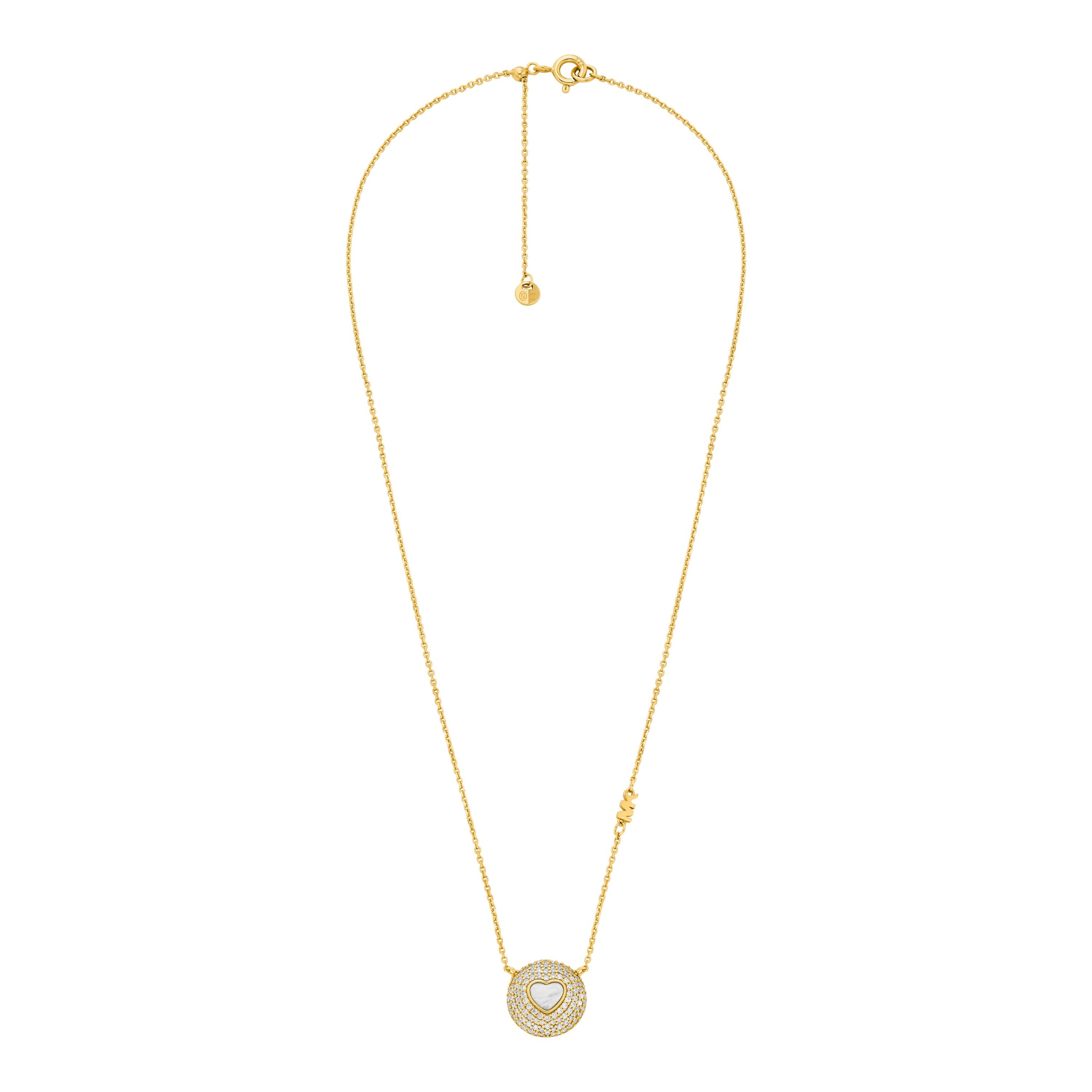 MICHAEL KORS Kette mit Anhänger »Schmuck Geschenk Silber 925 Halskette Herz Premium« mit Zirkonia (synth.) - mit Perlmutt