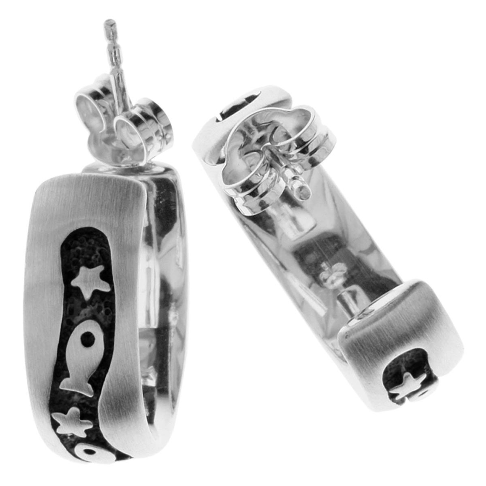 OSTSEE-SCHMUCK Paar Ohrstecker »Ostsee-Schmuck Ohrstecker Fisch & Stern Ohrstecker Fisch & Stern«, (2 tlg.)