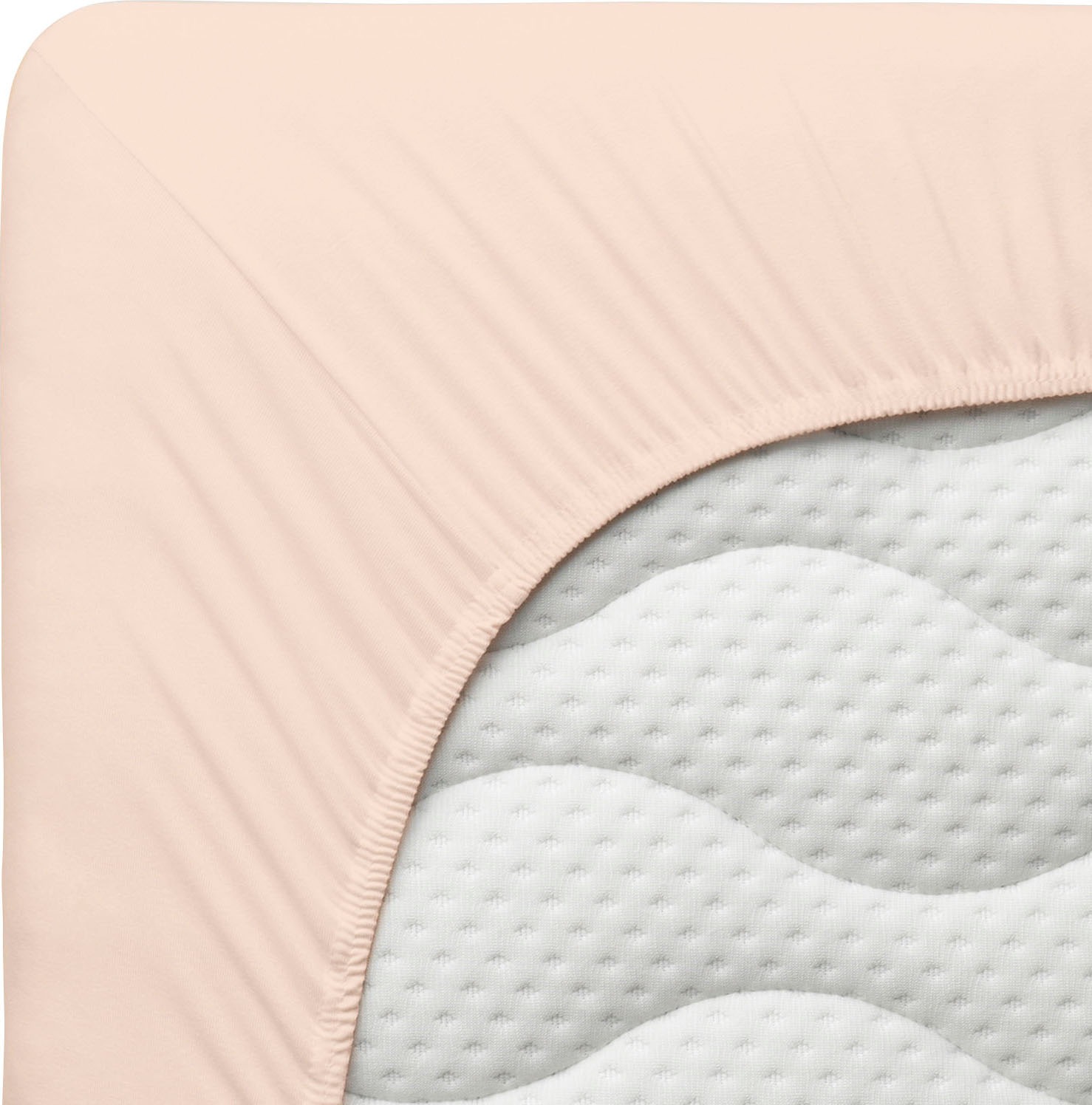 Schlafgut Spannbettlaken »PURE Bio-Baumwolle mit Elasthan, dehnbar blickdicht, straff, Bettlaken«, PREMIUM Laken für Matratzen bis 30cm Höhe, in 90x200, 140x200, 180x200