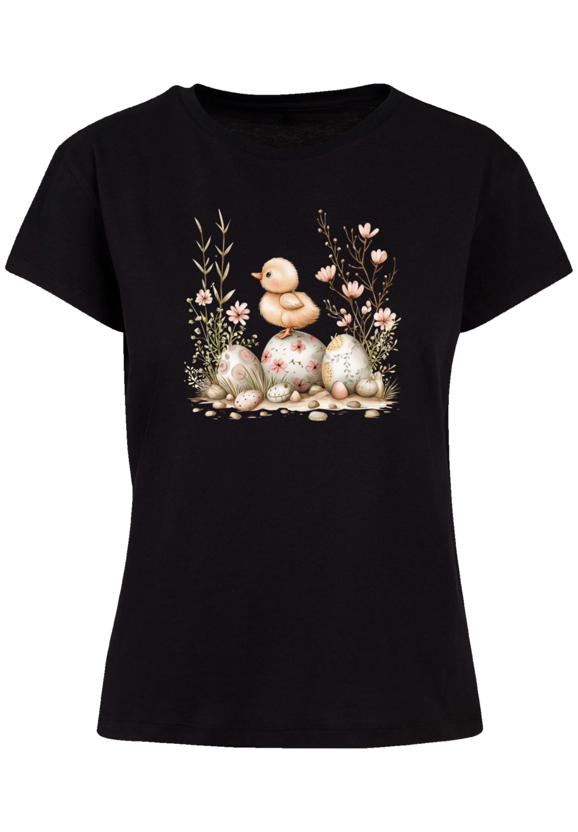 F4NT4STIC T-Shirt »Ostern Küken Ei Blumen«, Premium Qualität