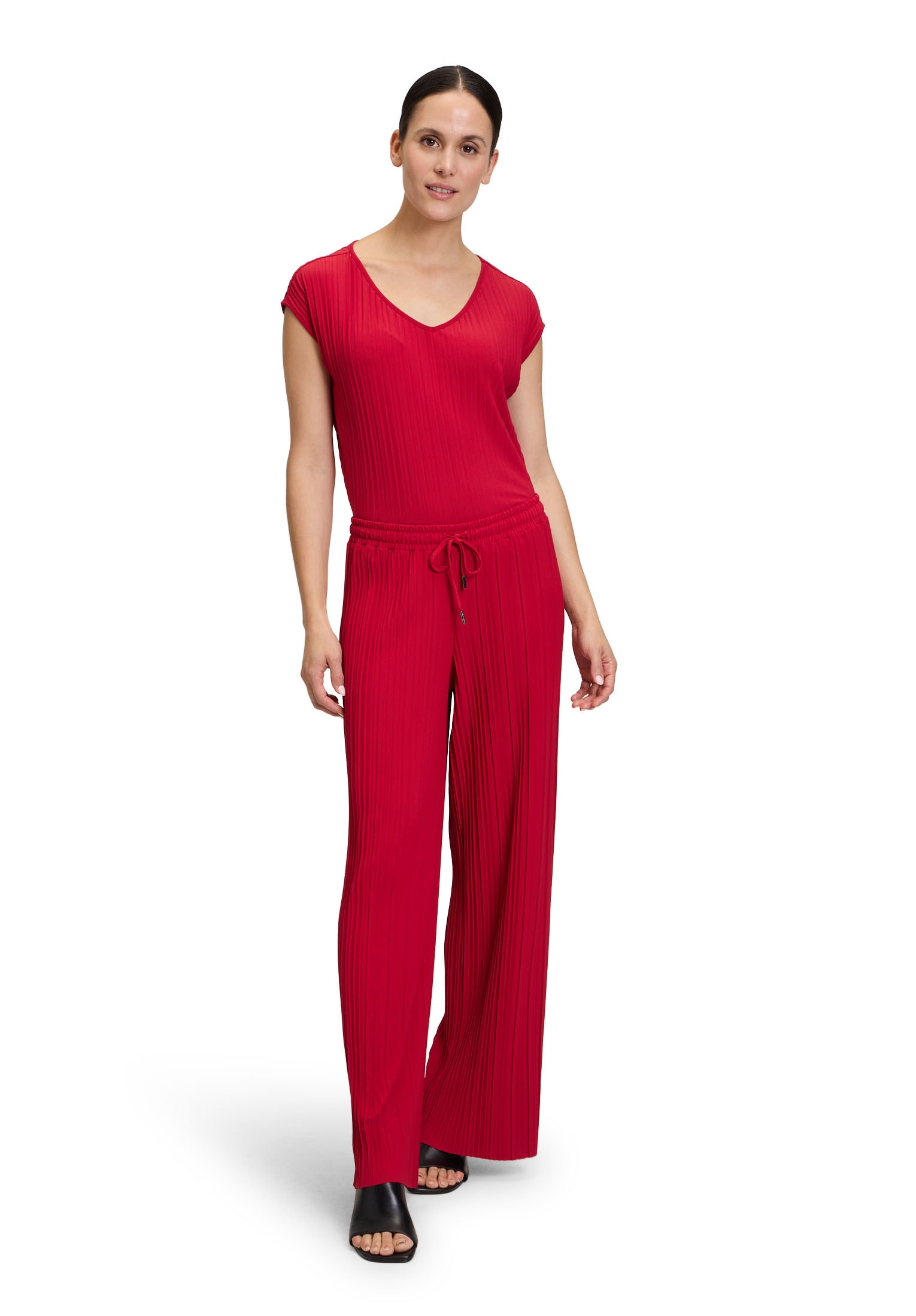 Betty&Co Stretch-Hose »Betty & Co Stretch-Hose mit Plissee«, Plissee