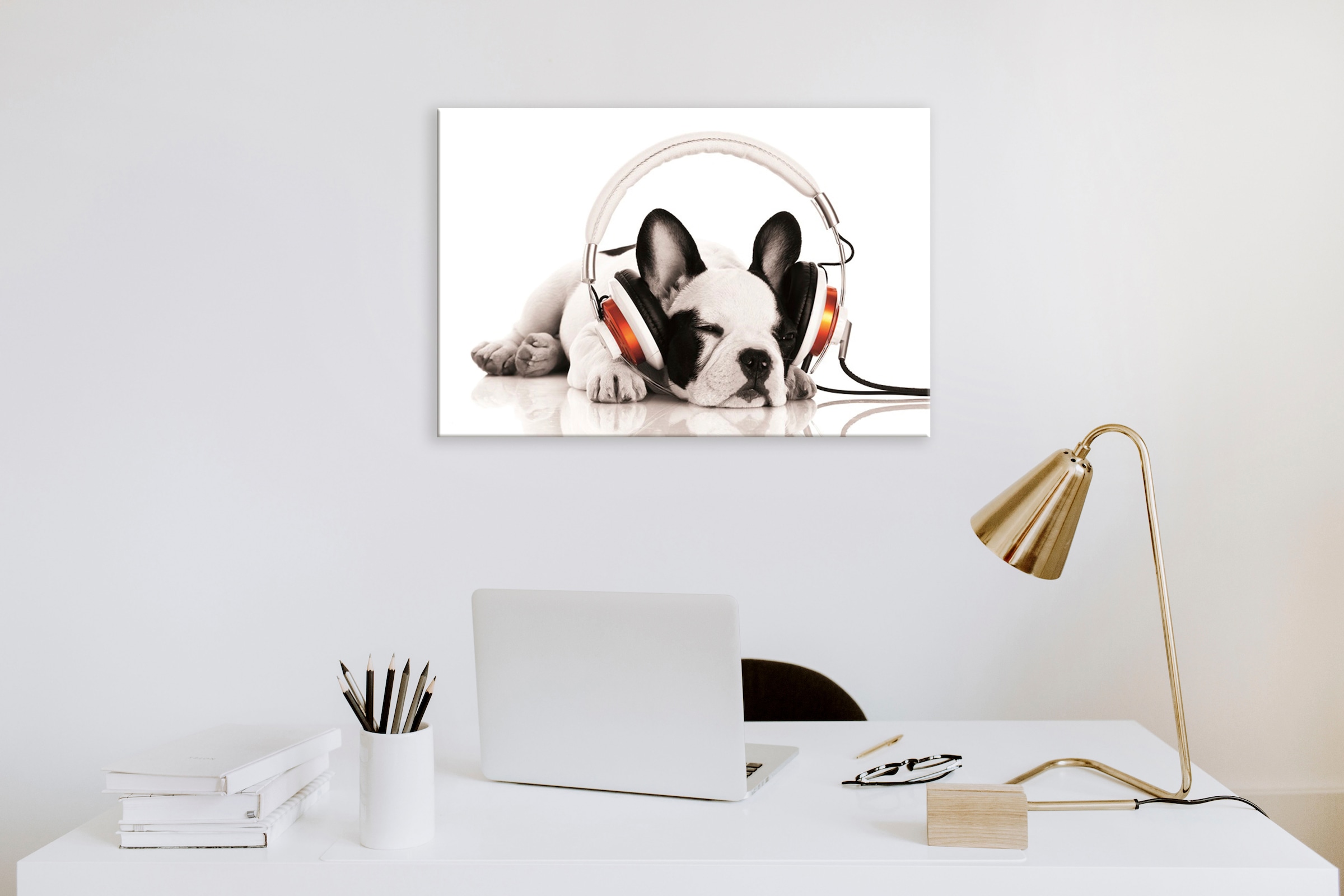 Bönninghoff Leinwandbild »Hund mit Kopfhörer«, (1 St.) bestellen | BAUR