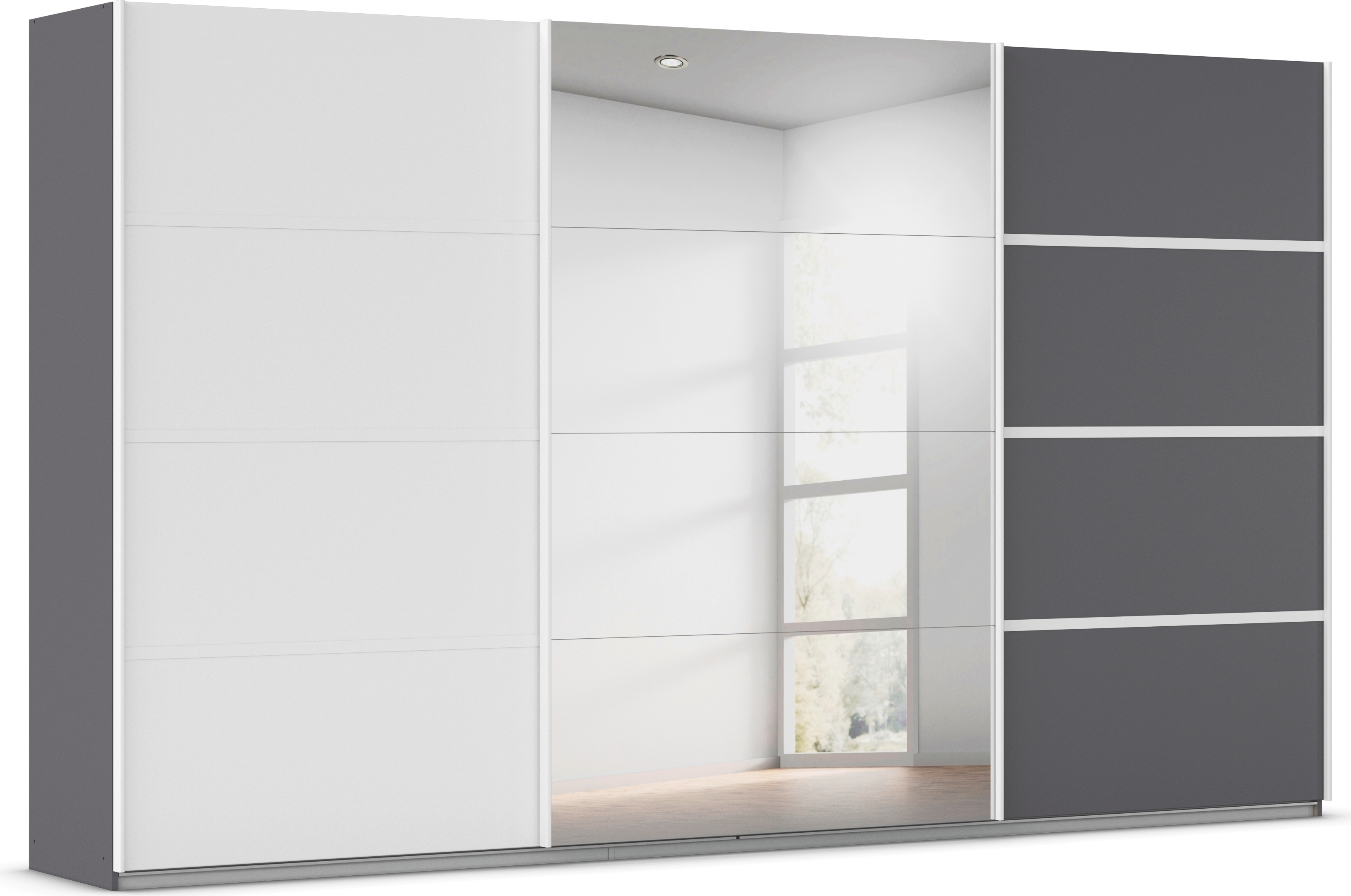 OTTO home Kleiderschrank "Mehrzweckschrank Aktenschrank Möbel Mietswohnung Schlafzimmer AVOLA" 3 verschiedene Ausstattungen BASIC/CLASSIC/PREMIUM (inkl. SOFT-CLOSE), mit eleganten Zierleisten in Chrom, Schwarz oder Weiß MADE IN GERMANY