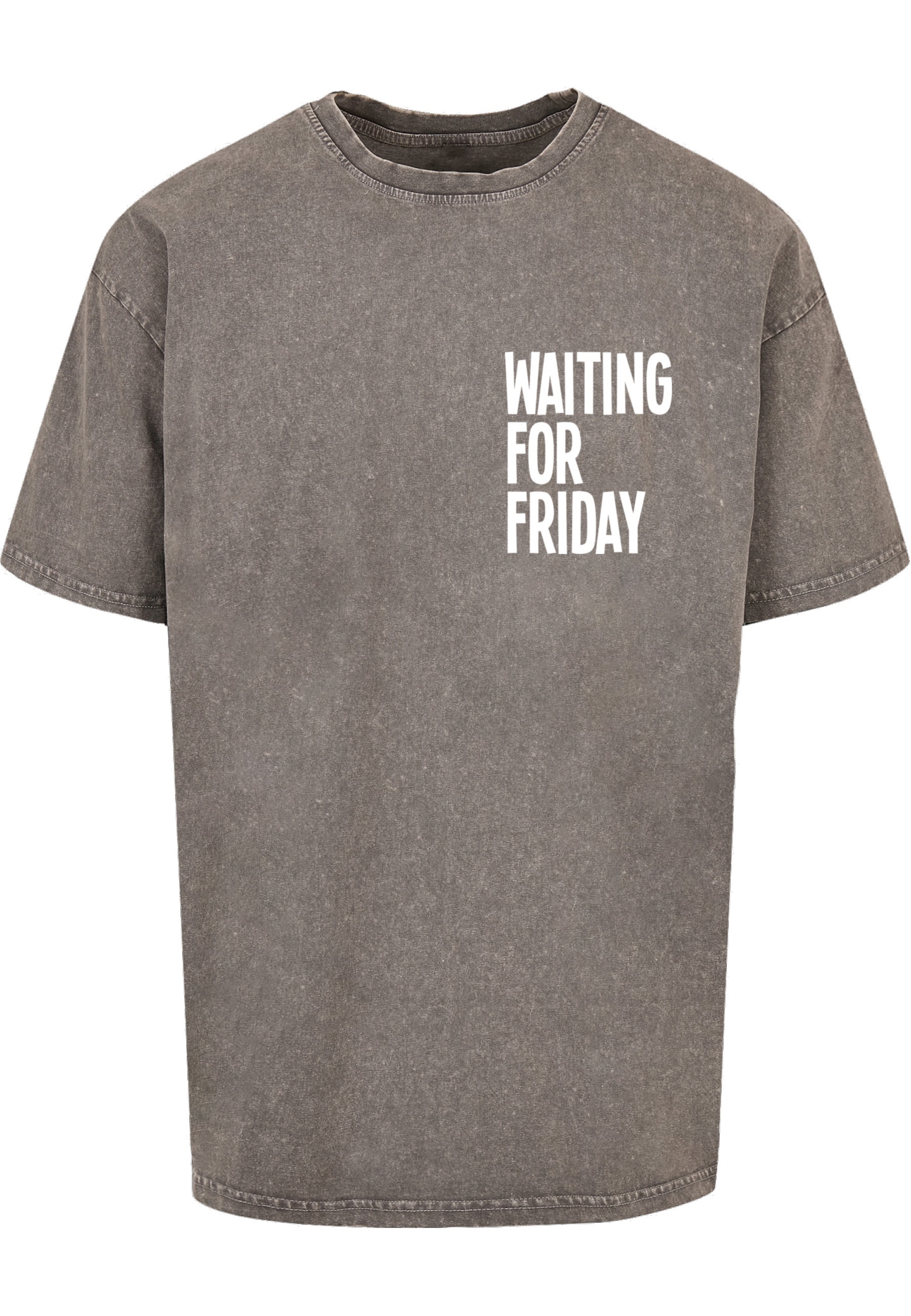MisterTee T-Shirt "MisterTee Waiting For Friday Acid Washed Heavy Oversize Tee" 1 Stk.