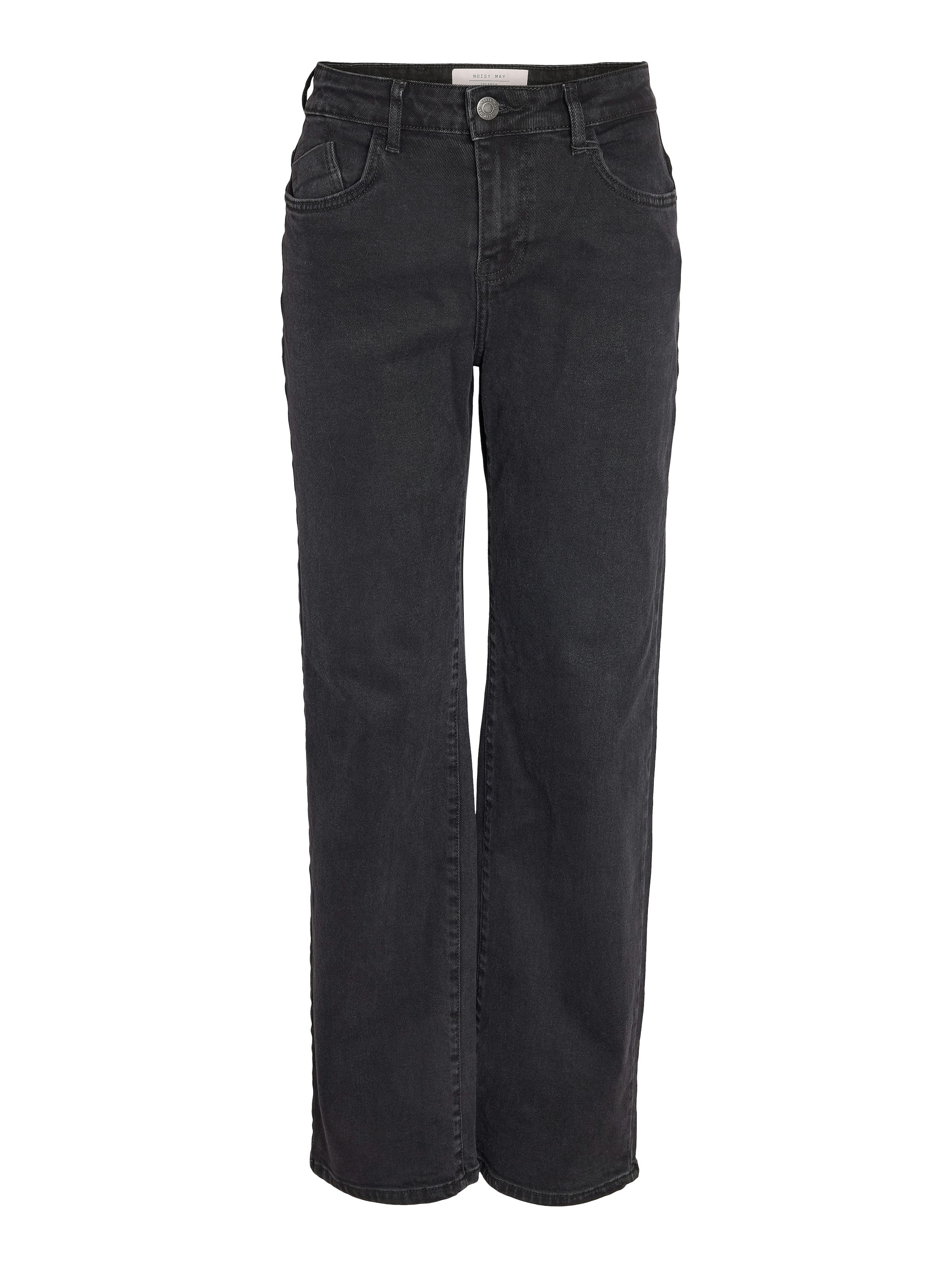 Noisy may Straight-Jeans »NMYOLANDA NW WIDE JEANS BLACK NOOS« extra lang