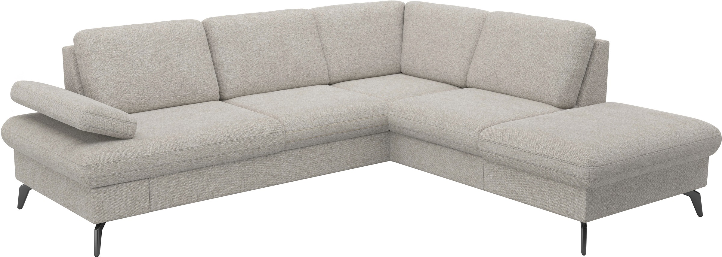 sit&more Ecksofa »Morris Jubi L-Form«, inkl. Armteilfunktion und 1 Zierkissen, wahlweise mit Bettfunktion