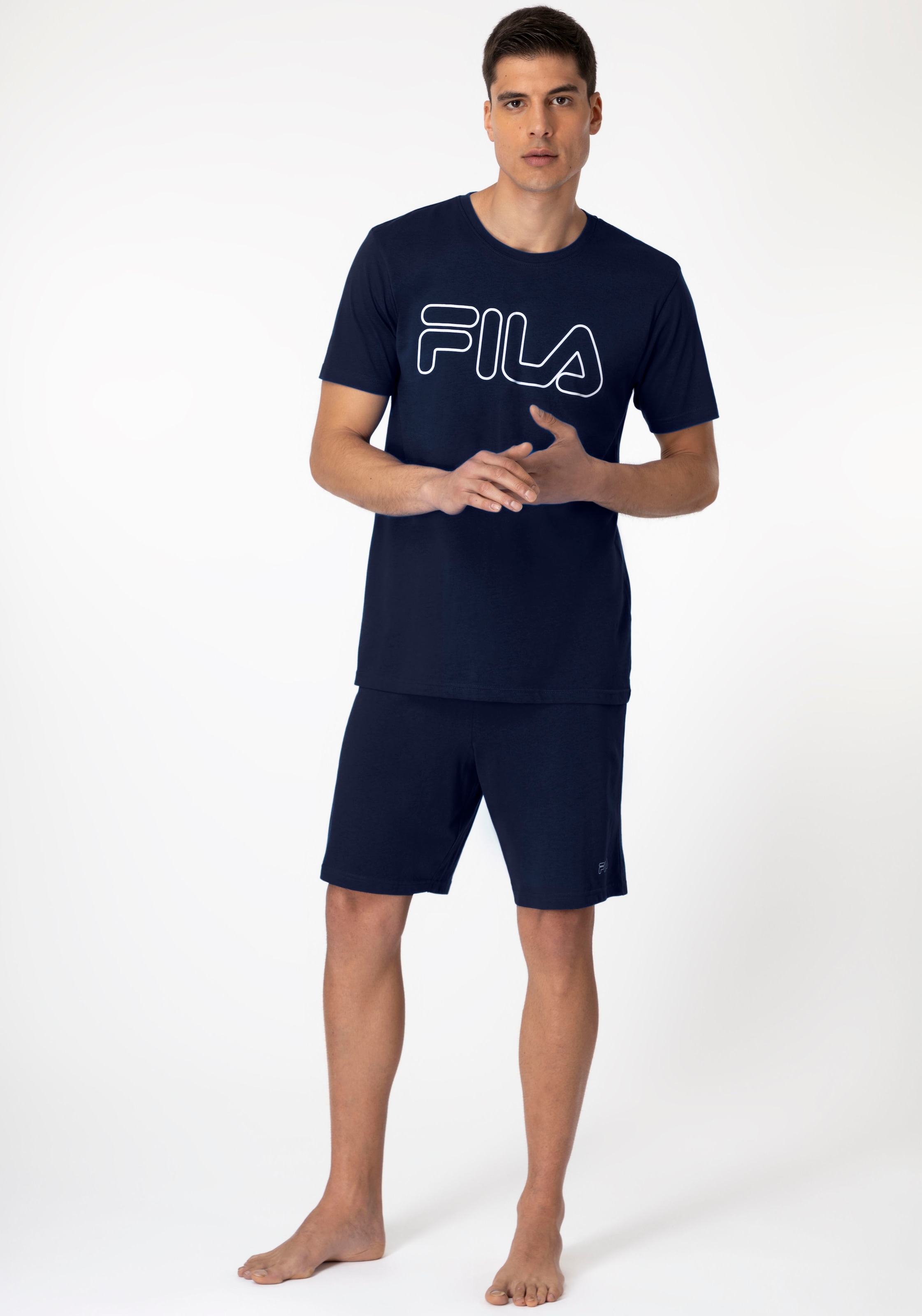 Fila Pyjama, (2-tlg.), mit bequemen Shorts inklusive günstig online kaufen