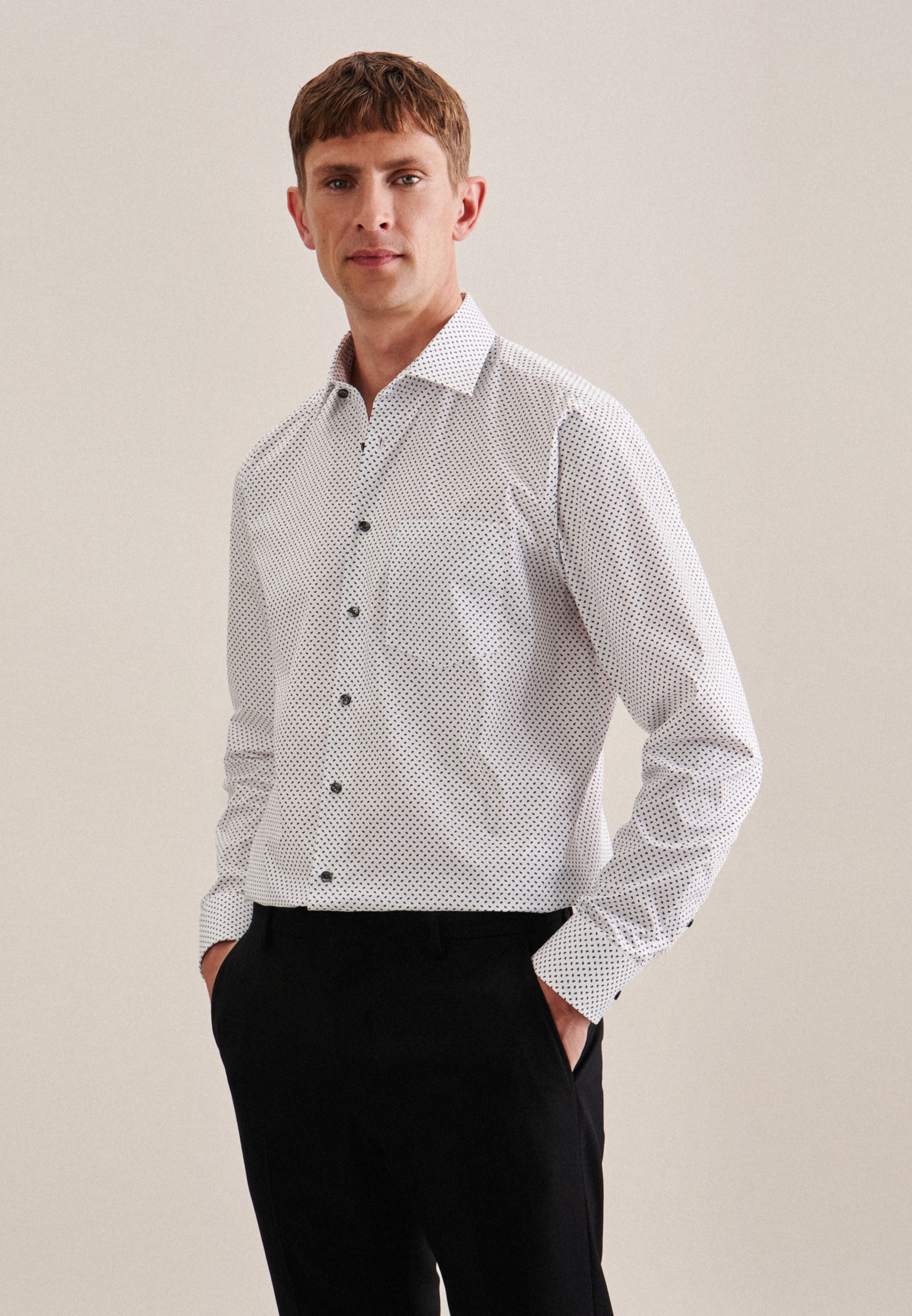 seidensticker Businesshemd "Regular" Regular 1/1 Kentkragen Paisley günstig online kaufen