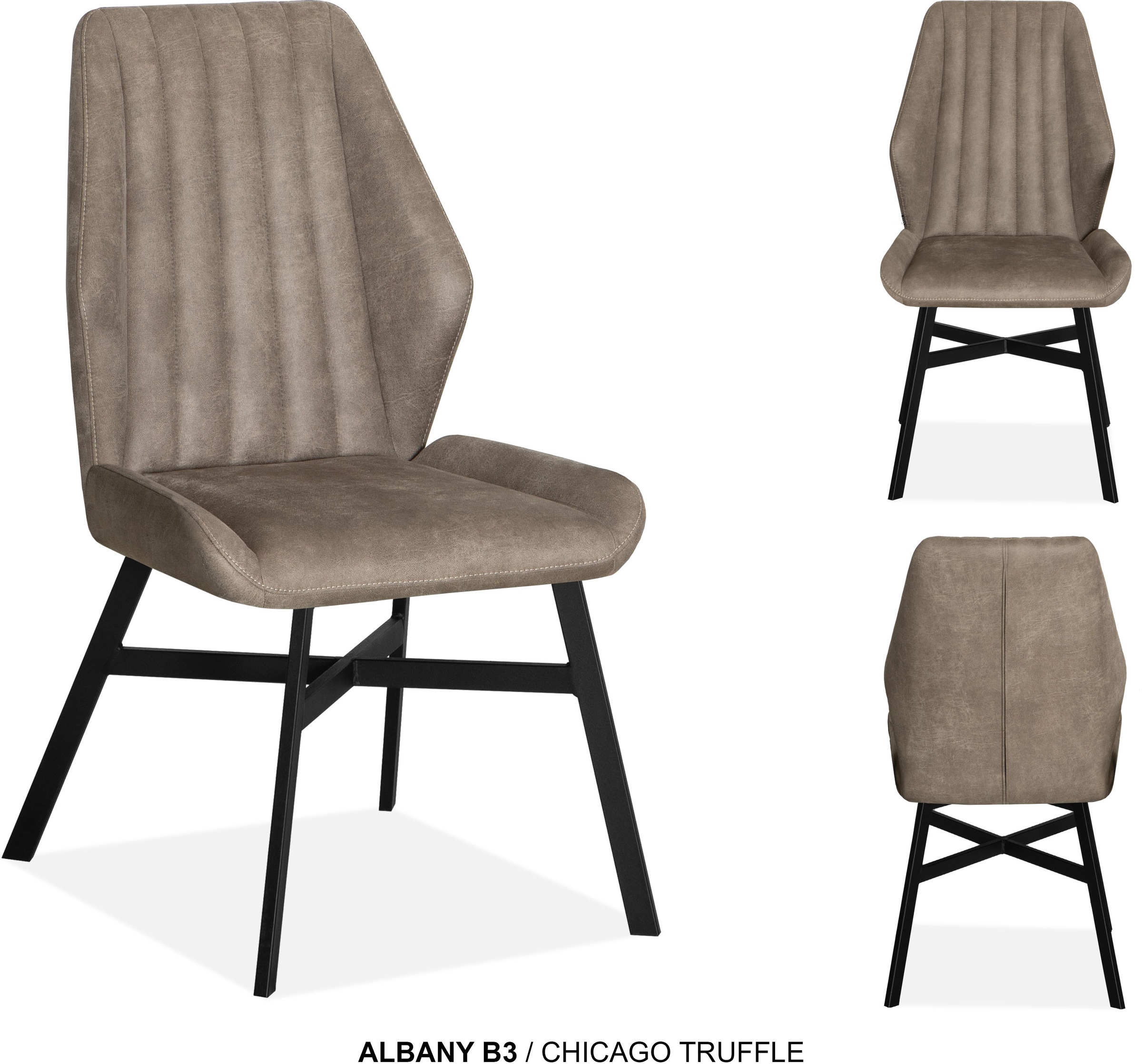 Thumbnail - OMG Design Esszimmerstuhl "Albany" (Set) 2 Stk.Esszimmerstuhl, pflegeleichter Bezug