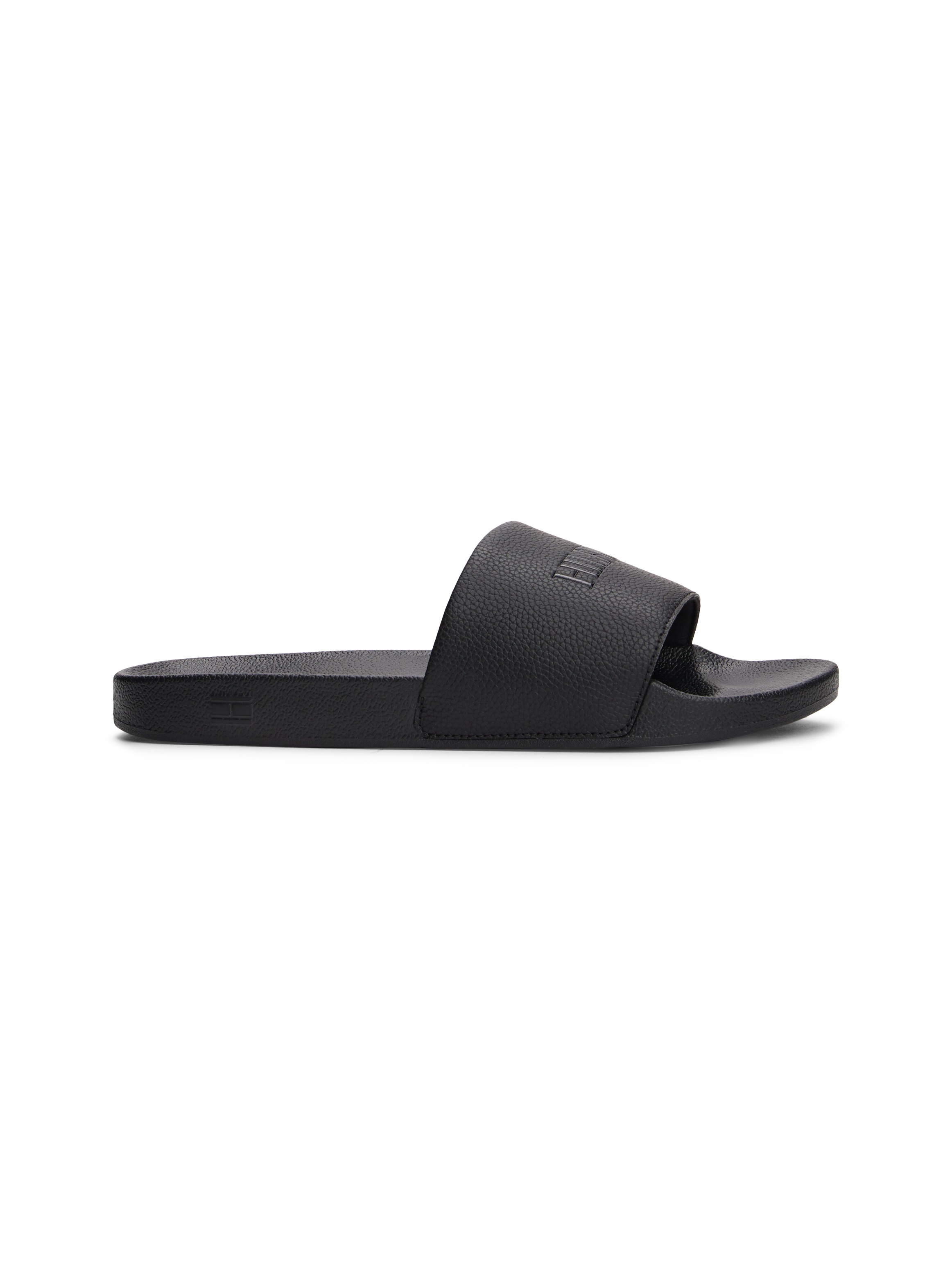 Tommy Hilfiger Pantolette »HILFIGER PRINT TUMBLE POOL SLIDE«, Hausschuh, Sommerschuh, Strandschuh mit Logoschriftzug