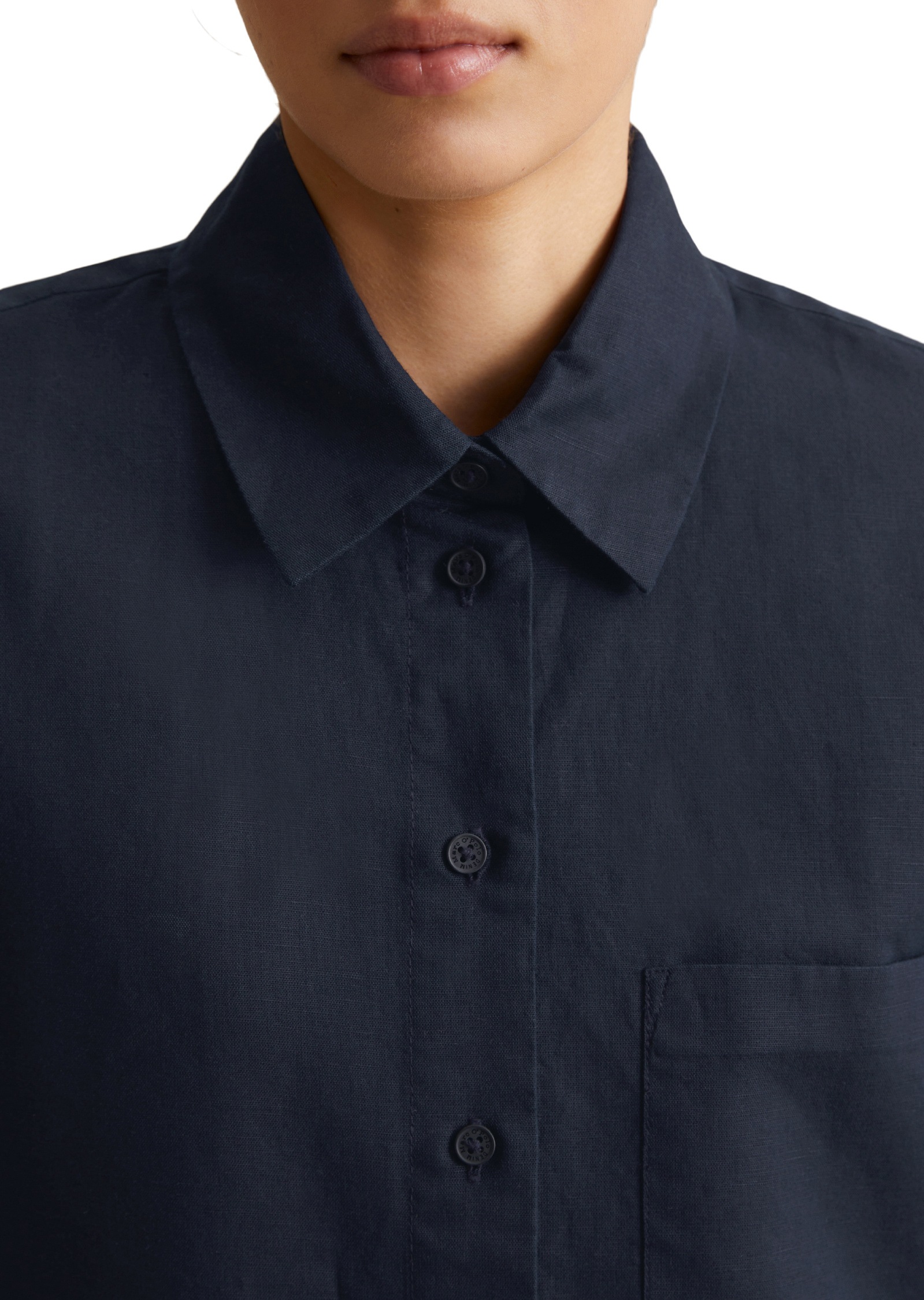 Marc O'Polo DENIM Langarmbluse »aus Leinen-Baumwolle-Mix«