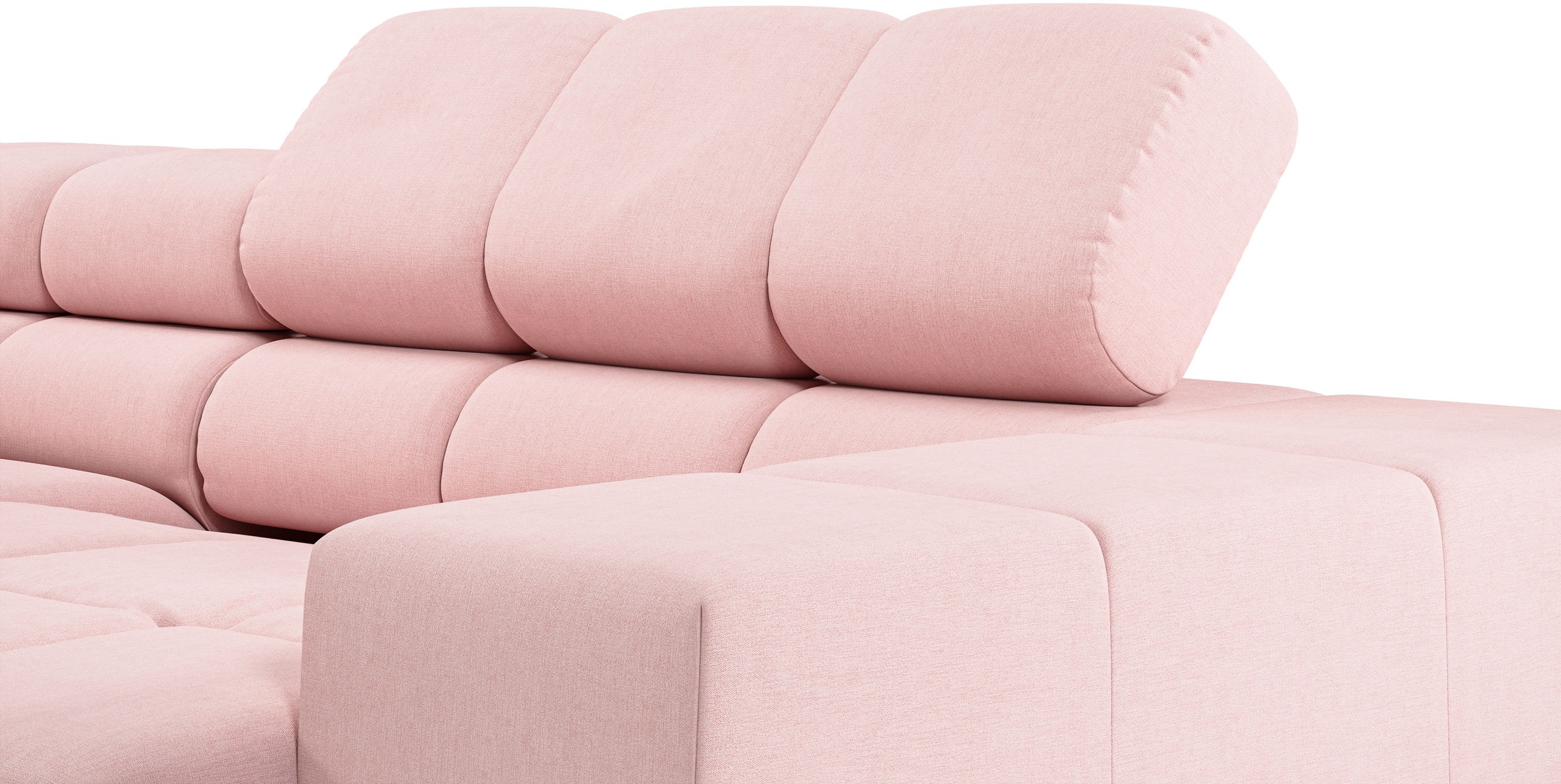 INOSIGN Ecksofa »Ancona, incl. Kopfteilverstellung + 3 Zierkissen L-Form,«, wahlweise motorische Sitztiefenverstellung, B/T(H: 249/215/70 cm
