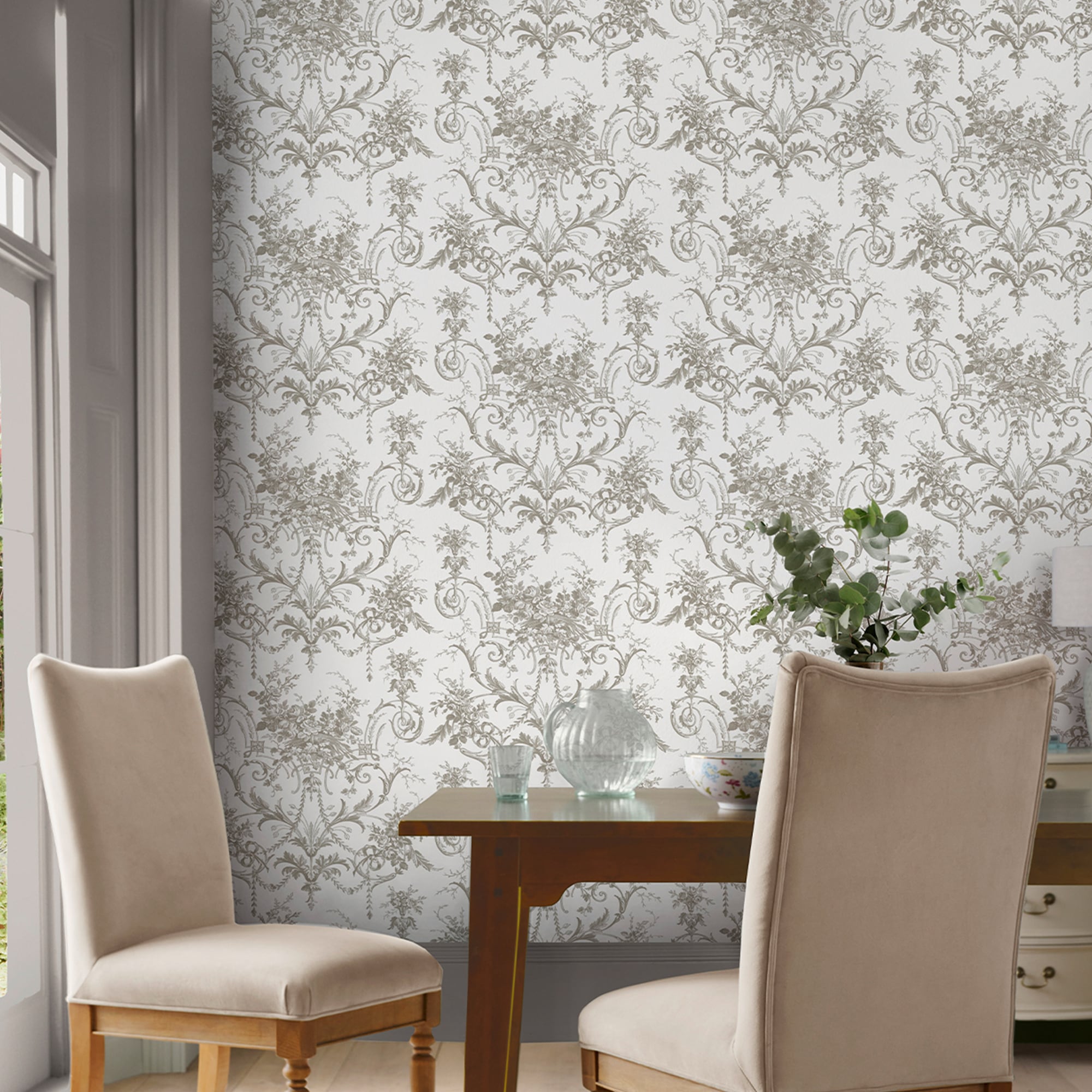 LAURA ASHLEY Vliestapete "TUILERIES" floral glatt Design Tapeten