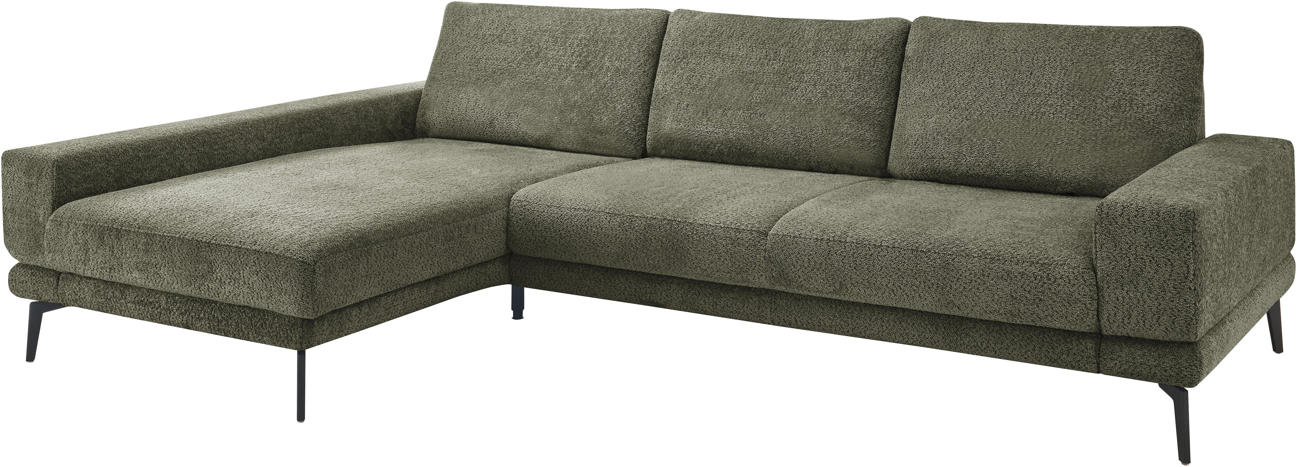 set one by Musterring Ecksofa "SO 3600 optimaler Sitzkomfort in Federkern o. Kaltschaum, 2 Sitzhöhen" Sitzhöhe 44 cm, Federkern, B 293 x T 180 cm, Kama olive