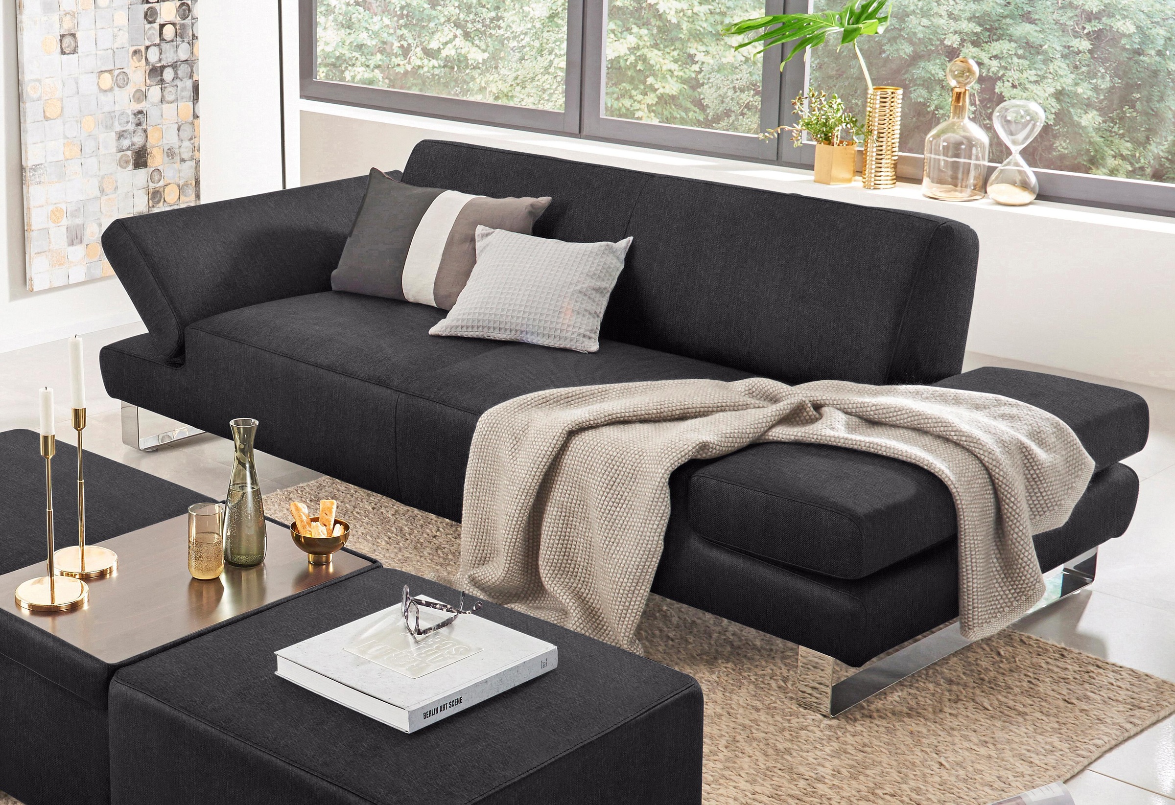 W.SCHILLIG 2-Sitzer "taboo Designsofa mit hohem Sitzkomfort", mit Normaltie günstig online kaufen