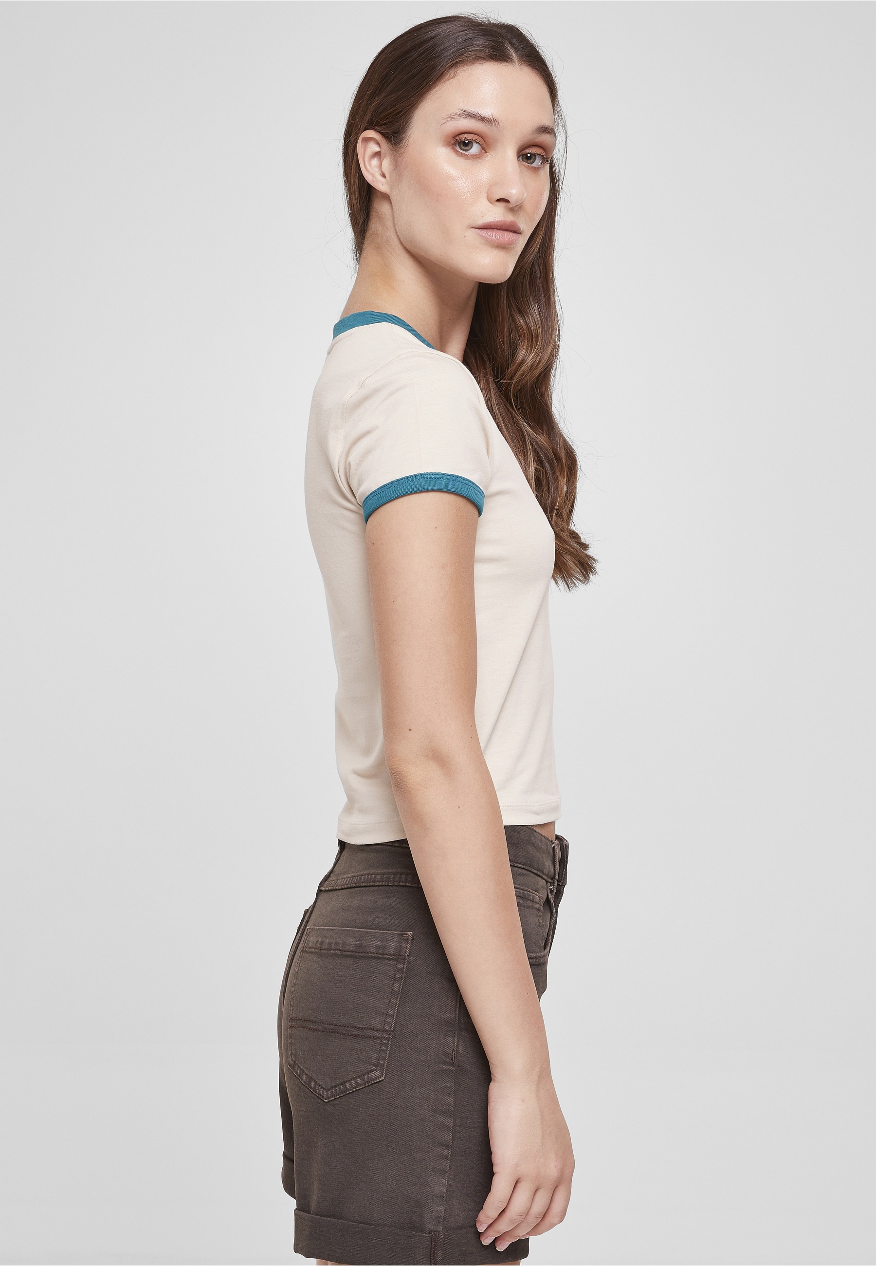 URBAN CLASSICS T-Shirt »Urban Classics Damen Ladies Stretch Jersey Cropped Tee« 1 Stk.