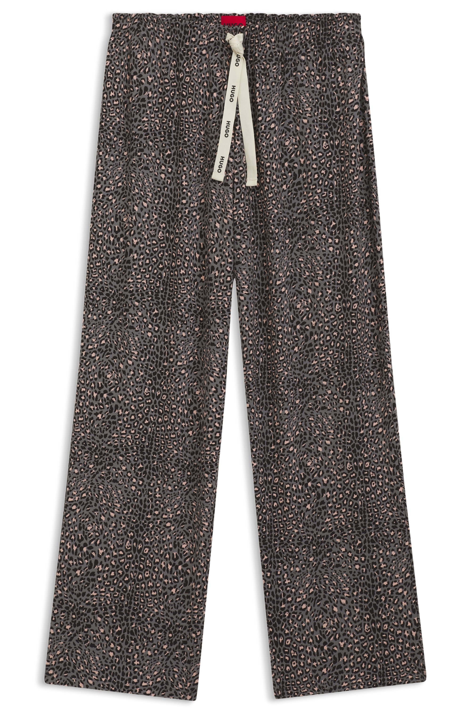 HUGO Underwear Pyjamahose  elastischer Bund, gerader Schnitt, gewellte Kanten