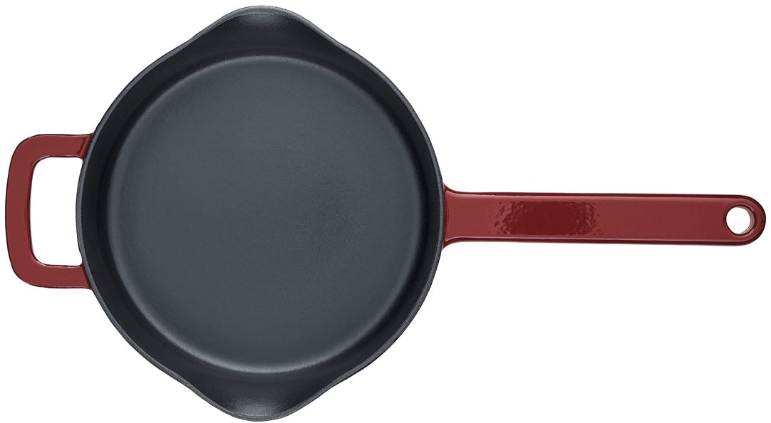 Fissler Bratpfanne »Moments Collection Gusseisen, Pfanne, rund, Schüttrand mit Ausgießern«, Gusseisen, (1 tlg.), Aroma-Bratfläche mit natürlichem Antihafteffekt
