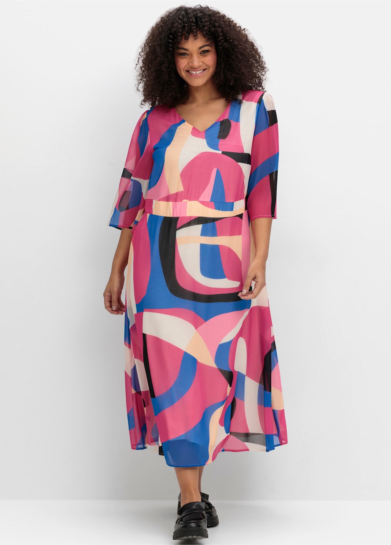 Sheego Chiffonkleid "Kleid" günstig online kaufen