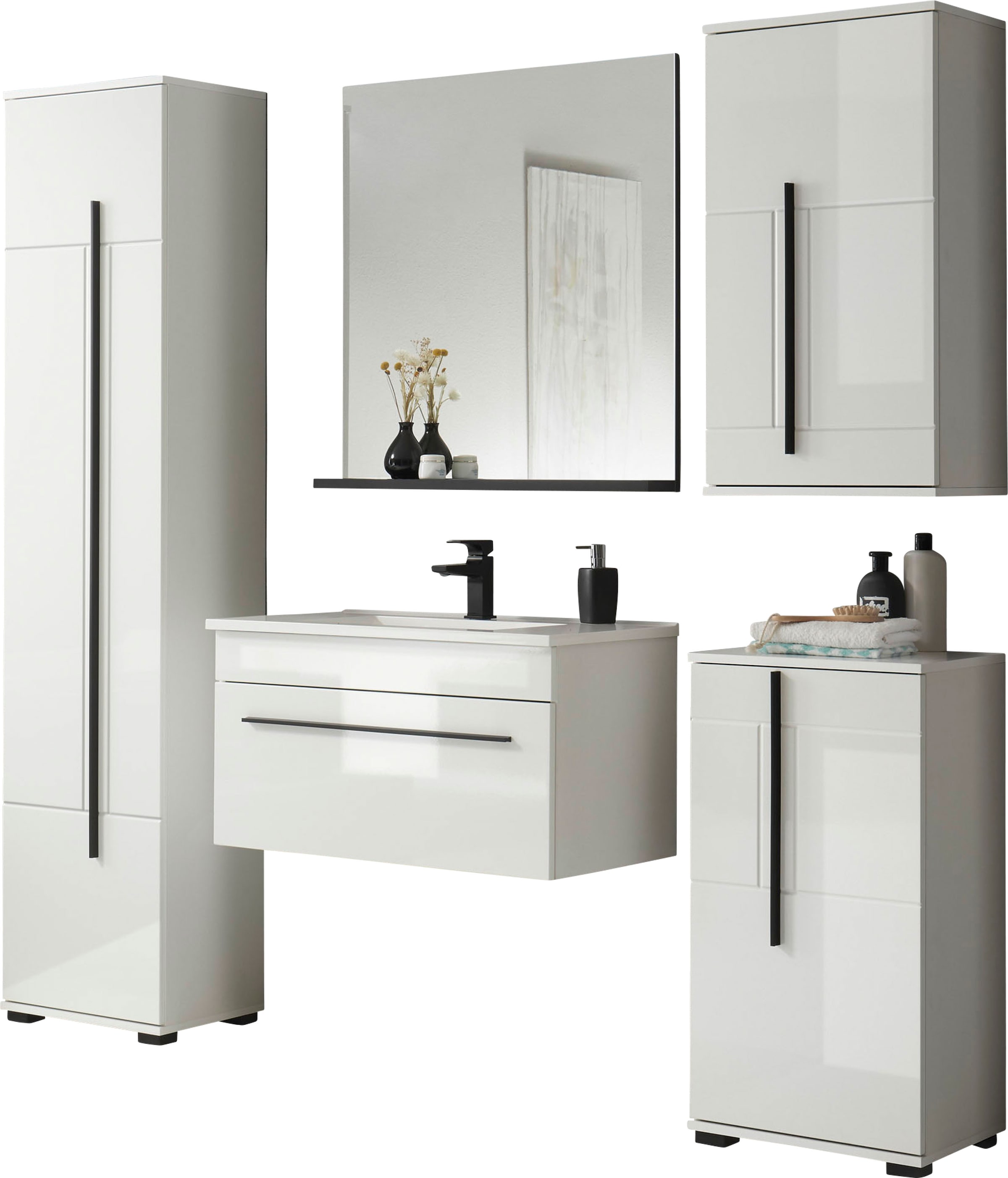 INOSIGN Badmöbel-Set "Cantara, Bad im modernen Design, 5-teiliges Badezimme günstig online kaufen