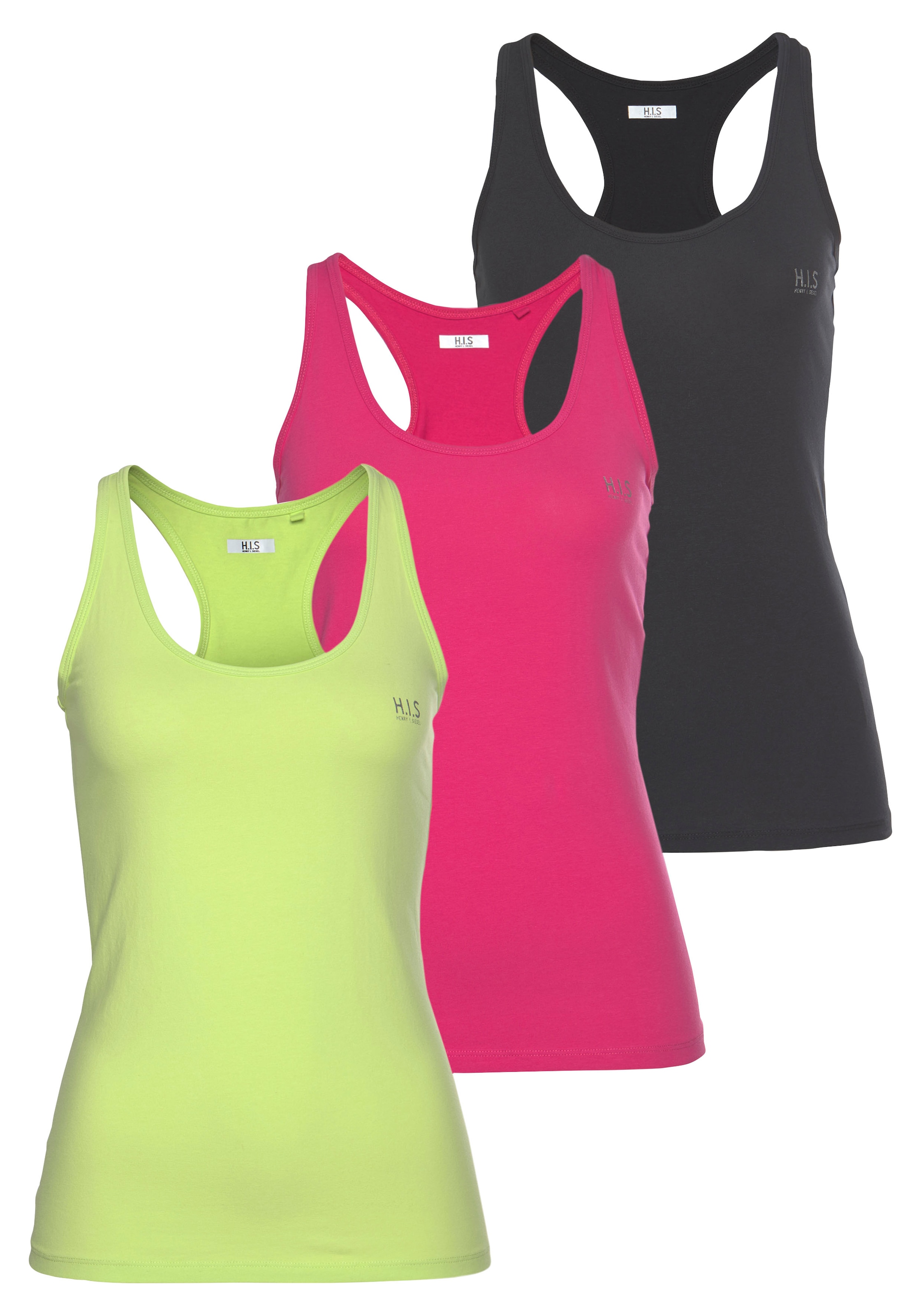 H.I.S Tanktop, (Packung, 3er-Pack), Softer Feinripp mit elastischer Baumwol günstig online kaufen
