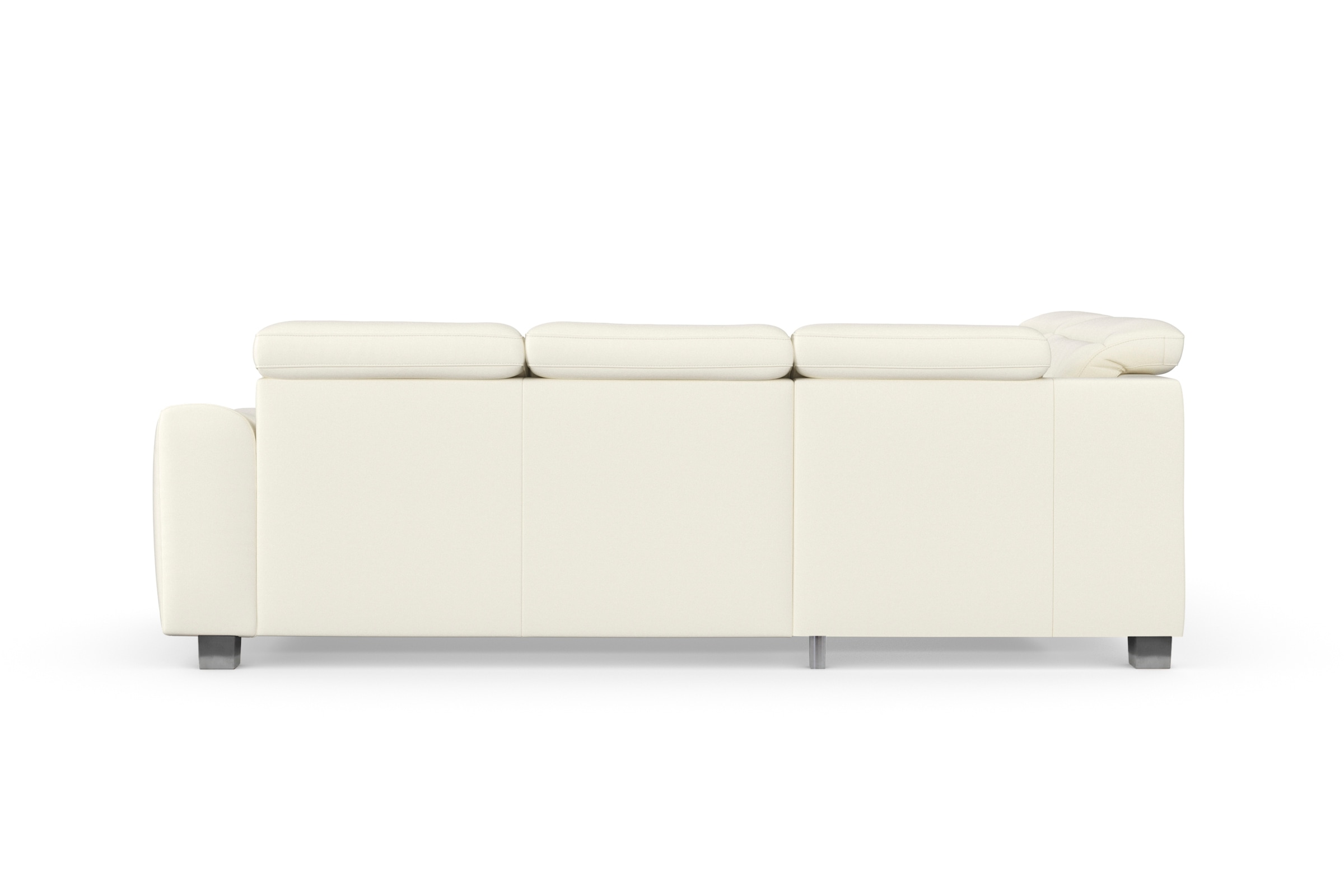 sit&more Ecksofa »Dundee L-Form«, mit Federkern und Edelstahlfüßen, wahlweise mit Kopfteilverstellung