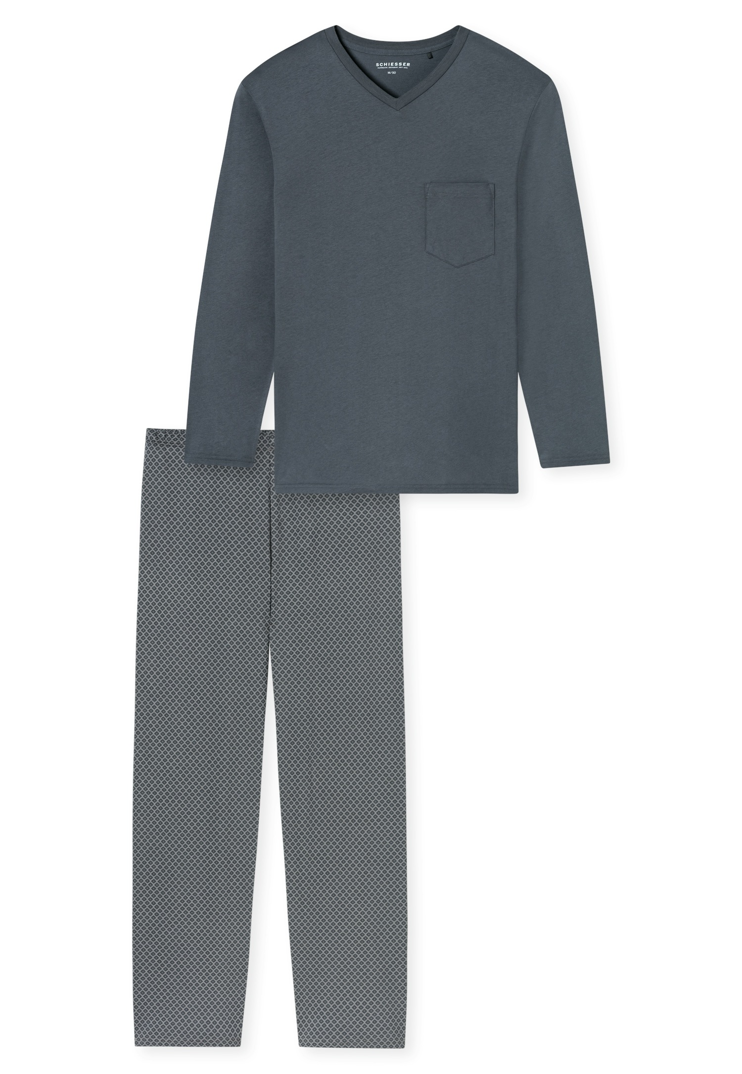 Schiesser Schlafanzug "Comfort Essentials" 2 Stk. tlg., mit V-Ausschnitt un günstig online kaufen