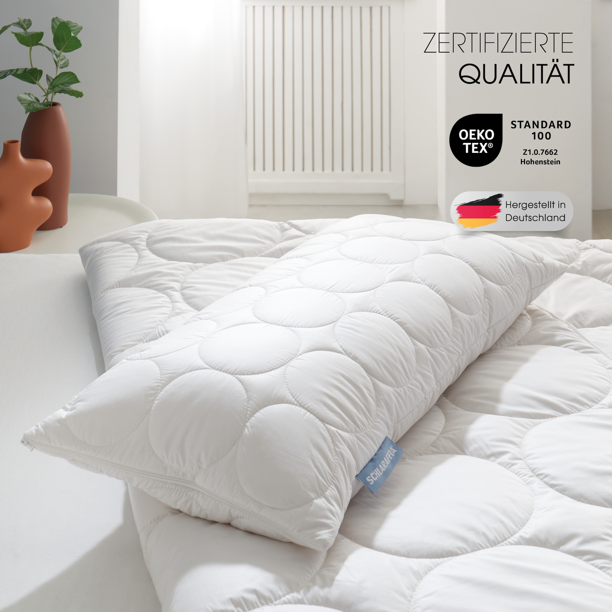 Schlaraffia Kopfkissen »Alba, Kopfkissen 40 x 80 cm« 1 Stk. tlg.