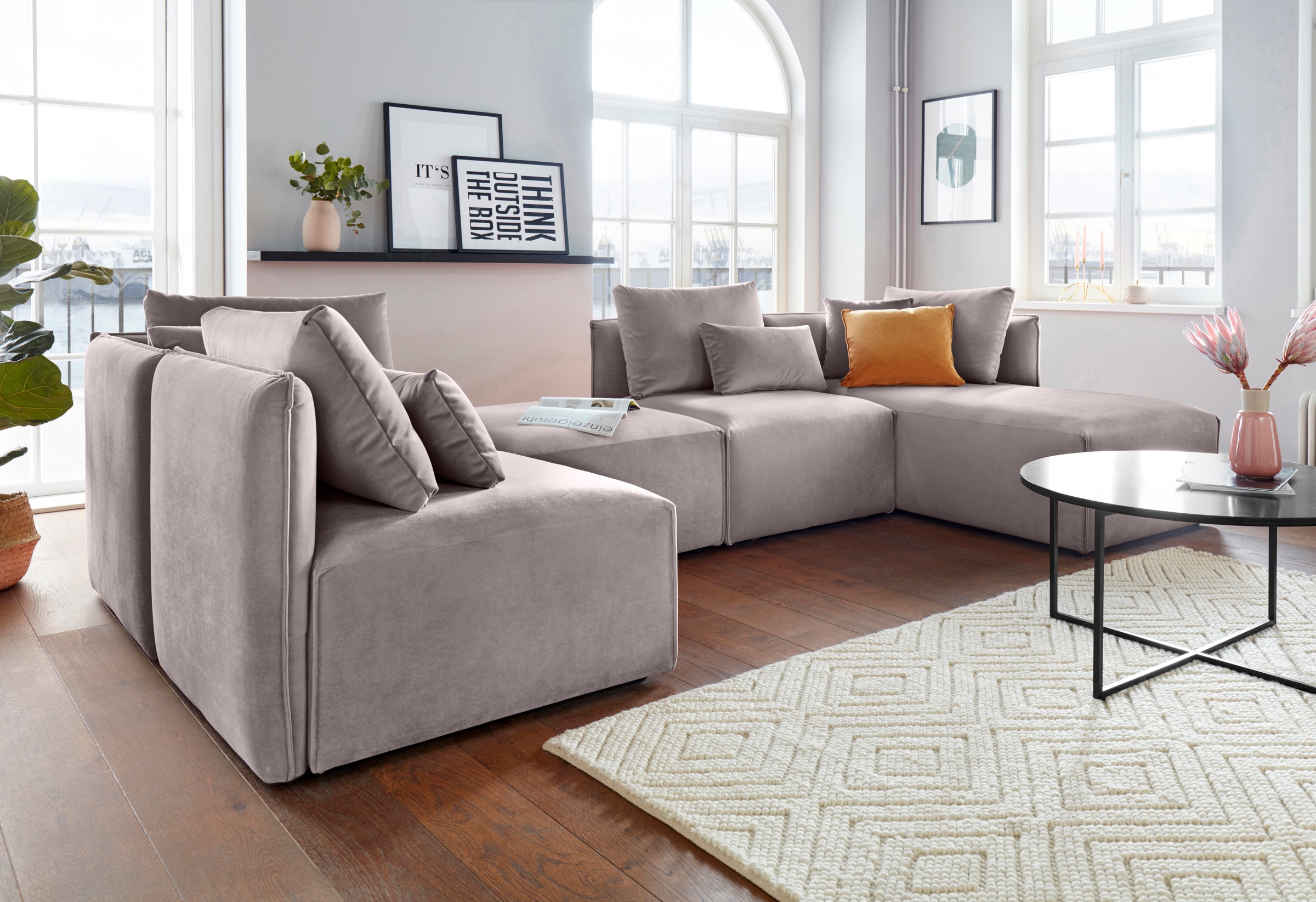 OTTO home 3-Sitzer "Nöre" 3 Teile, in vielen Bezugsqualitäten und Farben s. günstig online kaufen