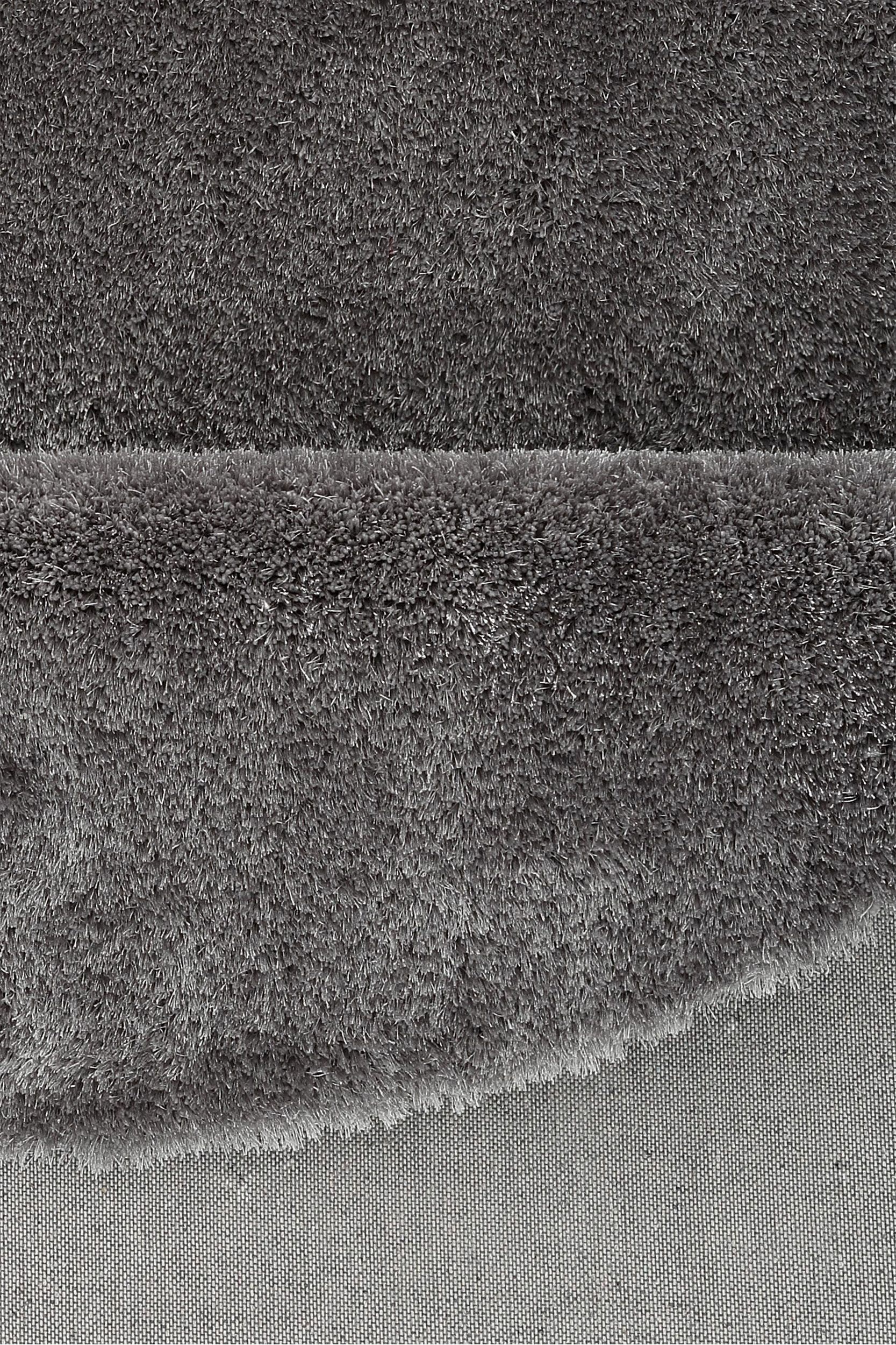 Home affaire Hochflor-Teppich »Deman«, rund, 25 mm Höhe, Uni-Farben, besonders weich und kuschelig durch Mikrofaser, rund