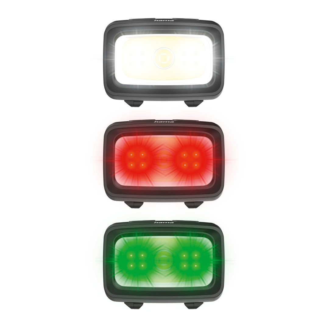 Hama LED Stirnlampe »LED Stirnlampe mit Rücklicht SOS-Pfeife und Spritzwasserschutz« 7 Lichtmodi, IP44, COB LED, Rücklicht