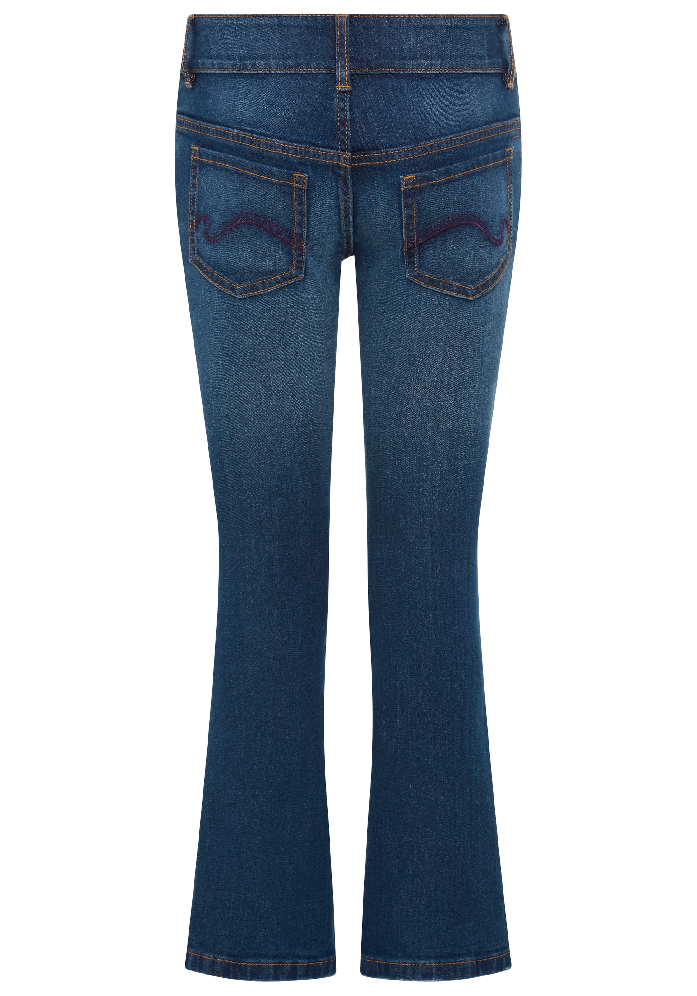 KangaROOS Bootcut-Jeans »Stretchjeans von KangaROOS in Boot Cut Form, mit Po-Ziernähten« Modische Jeans mit Ziernähten auf Po-Tasche, in authentischer Waschung