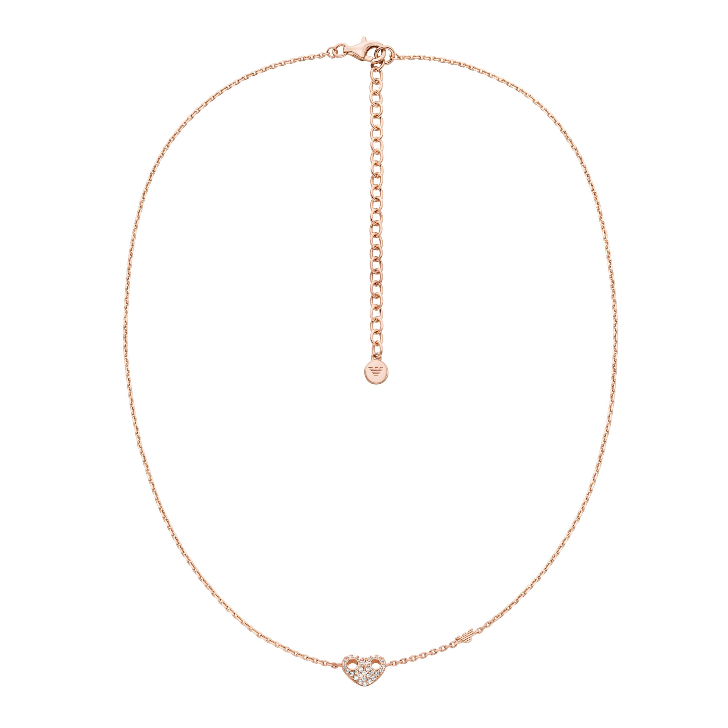 Emporio Armani Kette mit Anhänger »Schmuck Geschenk Silber 925 Herz« mit Zirkonia (synth.)