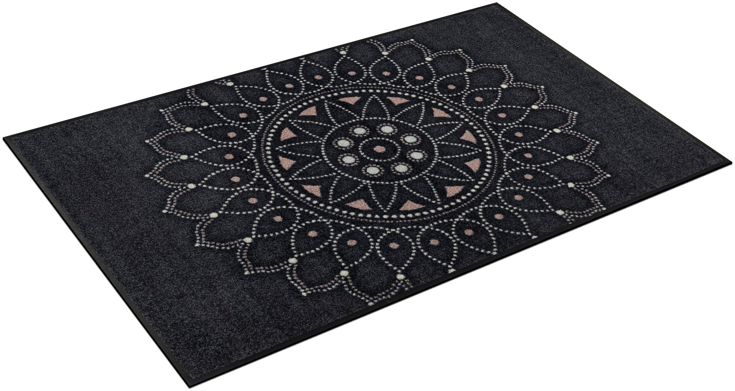 wash+dry by Kleen-Tex Teppich "Purnima" rechteckig 7 mm Höhe Mandala Motiv, günstig online kaufen