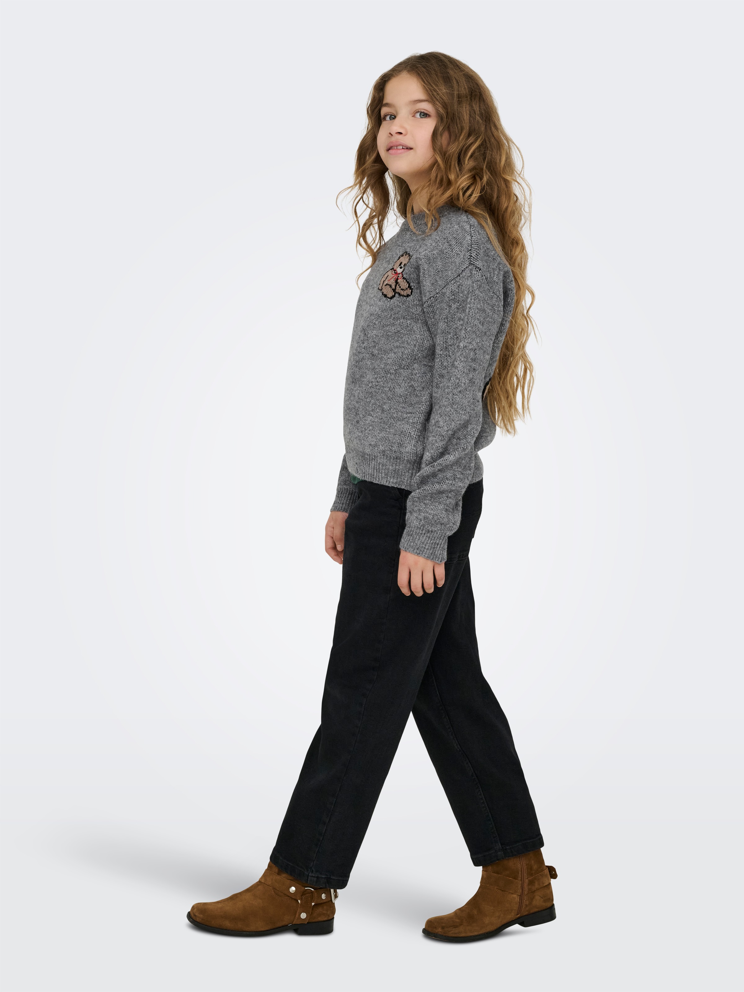 Thumbnail - KIDS ONLY Strickpullover "KOGTEDDY L/S PULLOVER KNT NOOS" Kunstfaser, regular fit