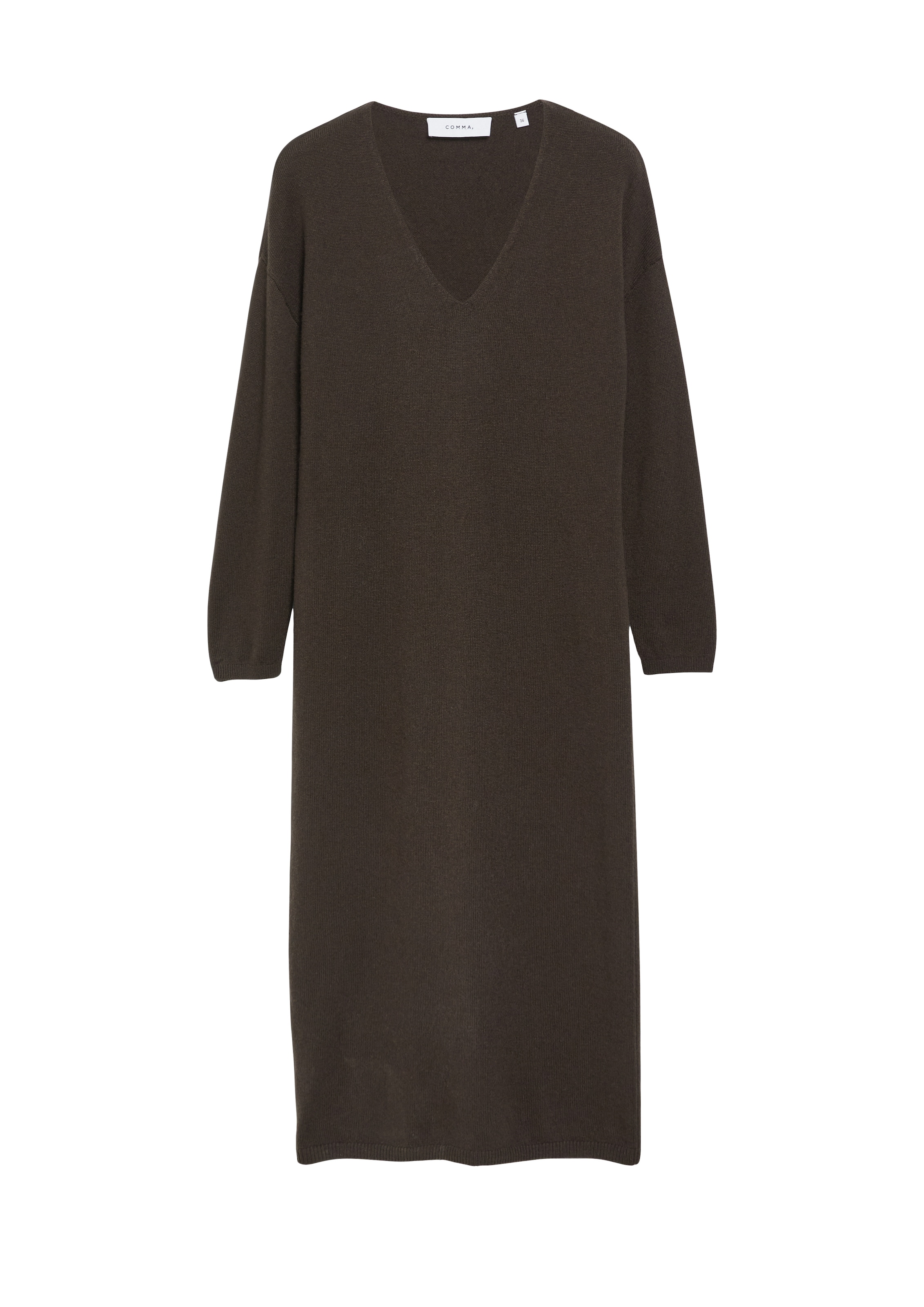 Comma Strickkleid Ohne Taschen Oversized Strickkleid aus Wollmix