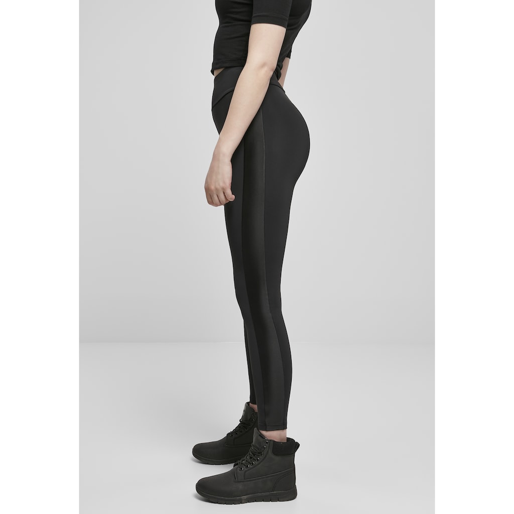 URBAN CLASSICS Leggings »Urban Classics Damen Ladies Highwaist Shiny Stripe Leggings«, (1 tlg.)