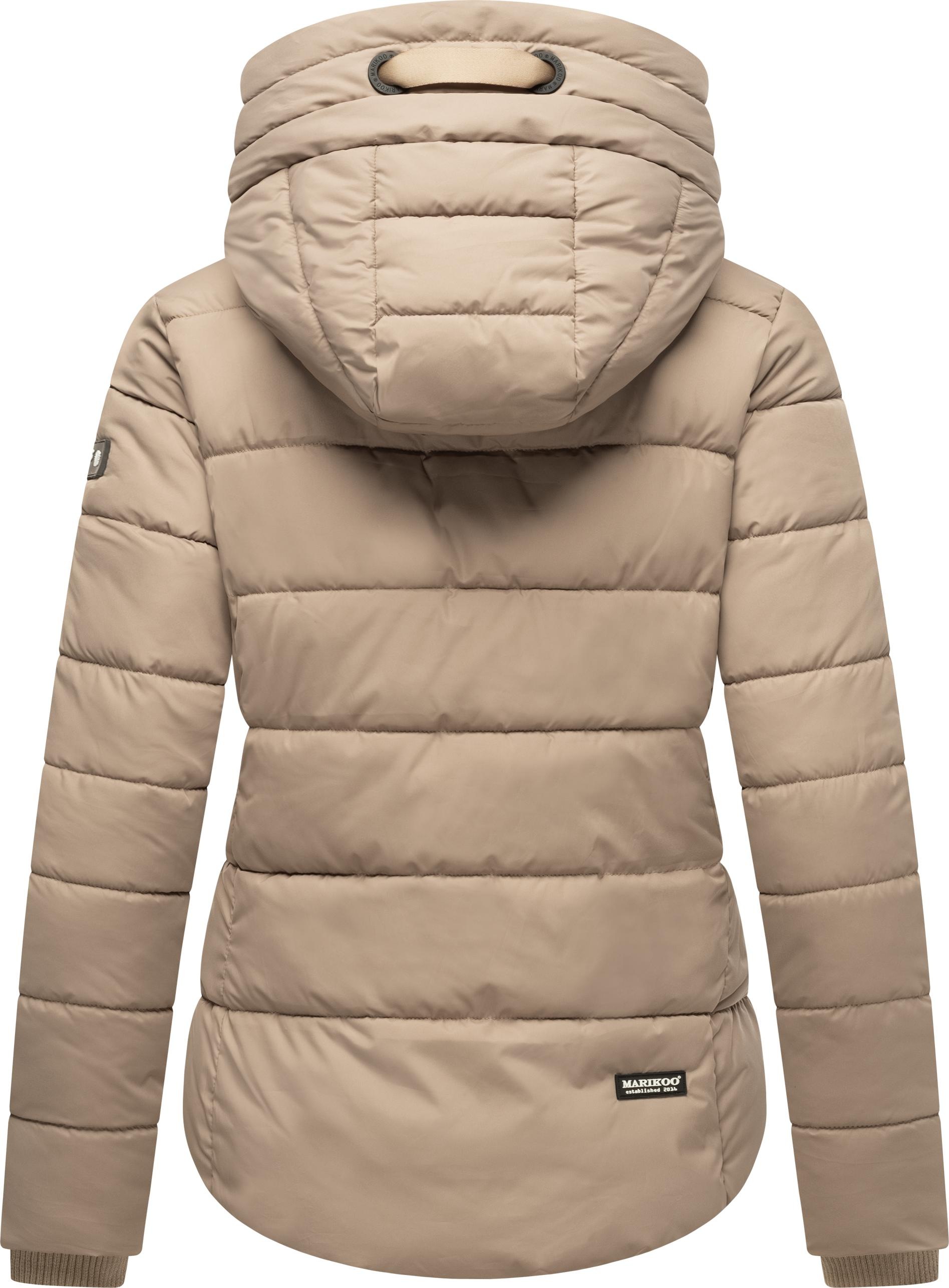 Marikoo Steppjacke »Amayaa-1« mit Kapuze Gesteppte Damen Jacke mit großer Kapuze