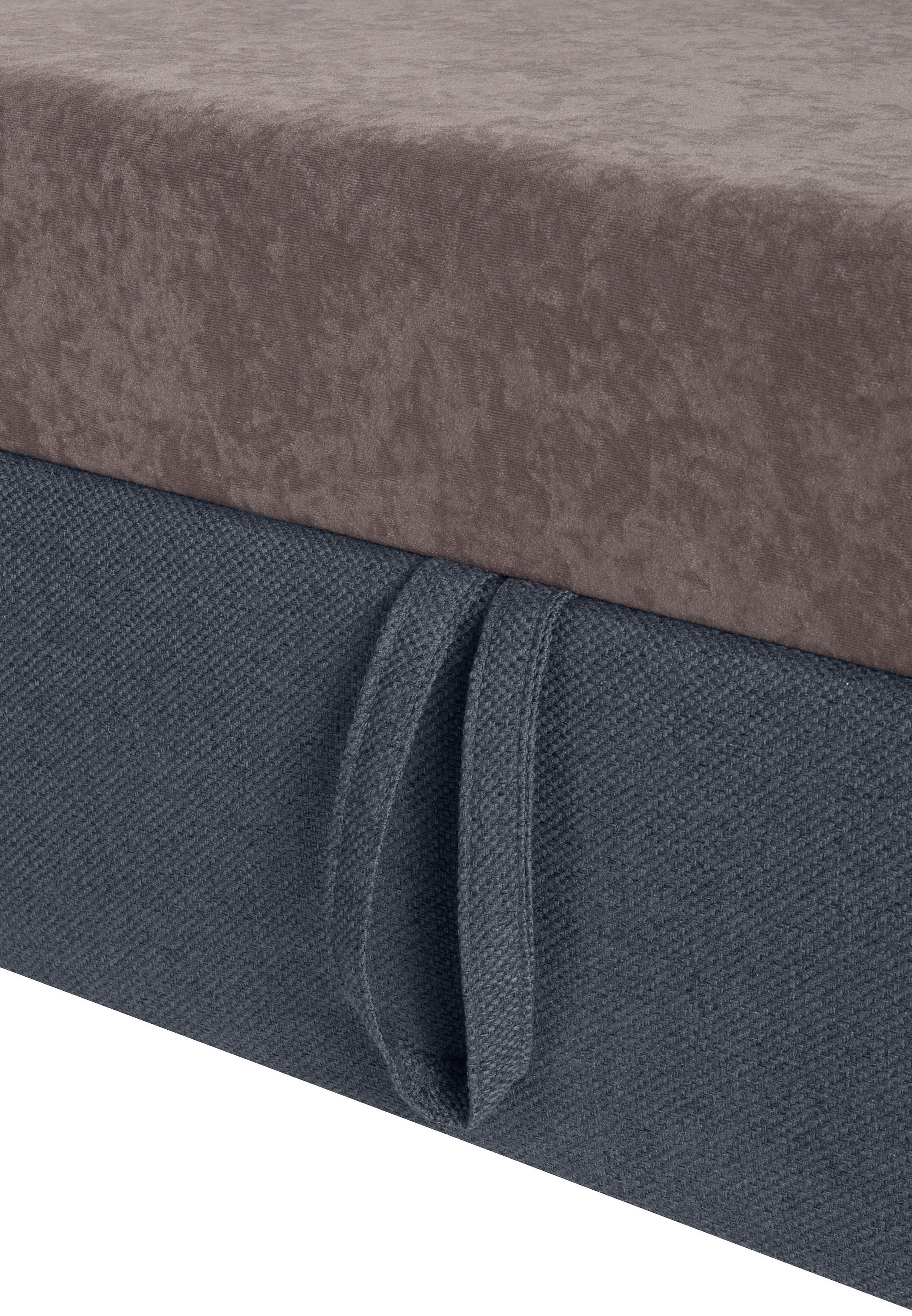 exxpo - sofa fashion Ecksofa »Kyoto, inkl. Kopfteil- und Armteilverstellung, hoher Sitzkomfort«, wahlweise mit Bettfunktion und Bettkasten, hochwertige Bezüge, L-Form