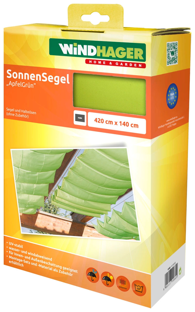 Windhager Sonnensegel, für Seilspannmarkise, inklusive Laufhaken, 4,2x1,4 m günstig online kaufen